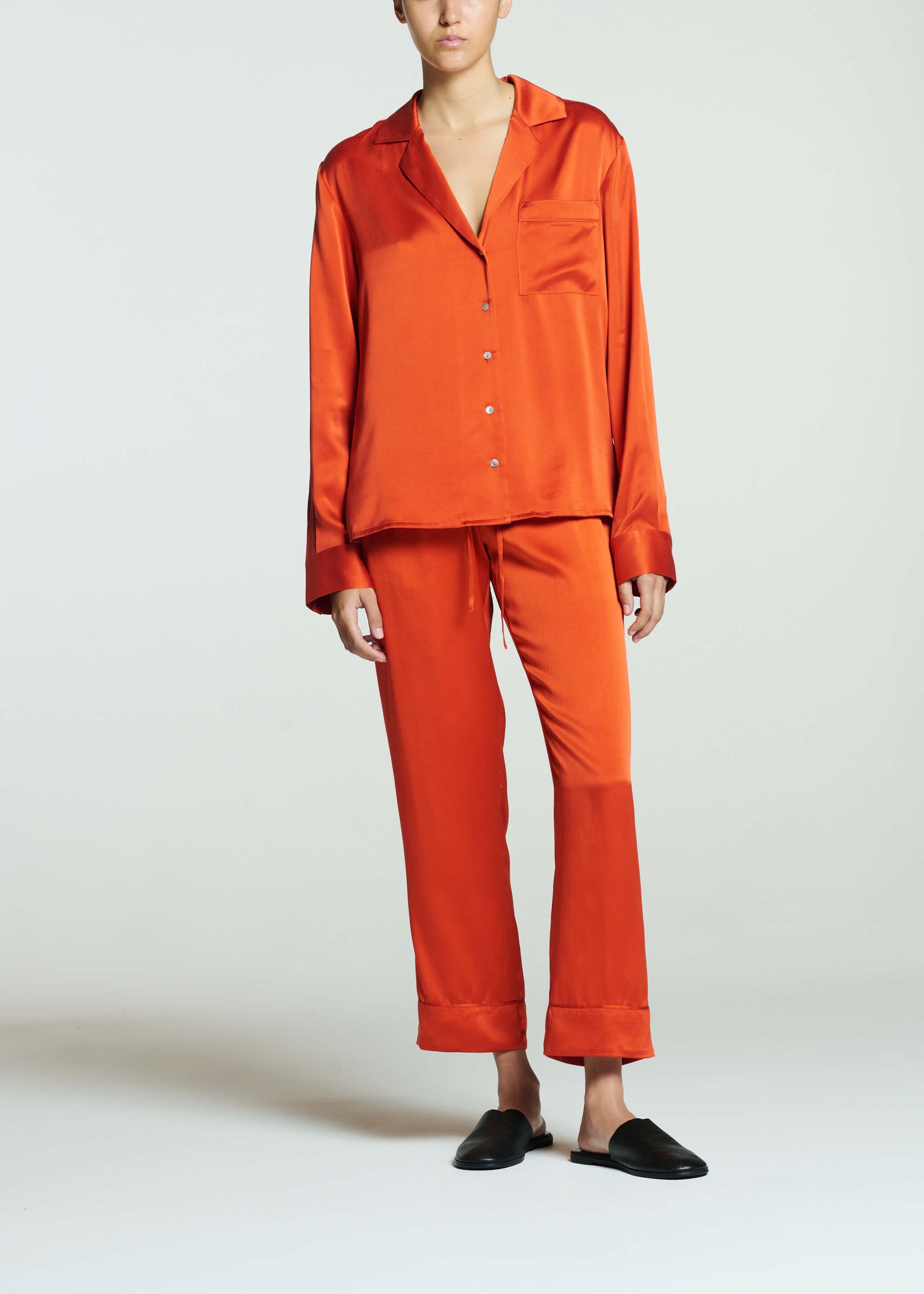 Montilla Trouser Persimmon Silk Charmeuse