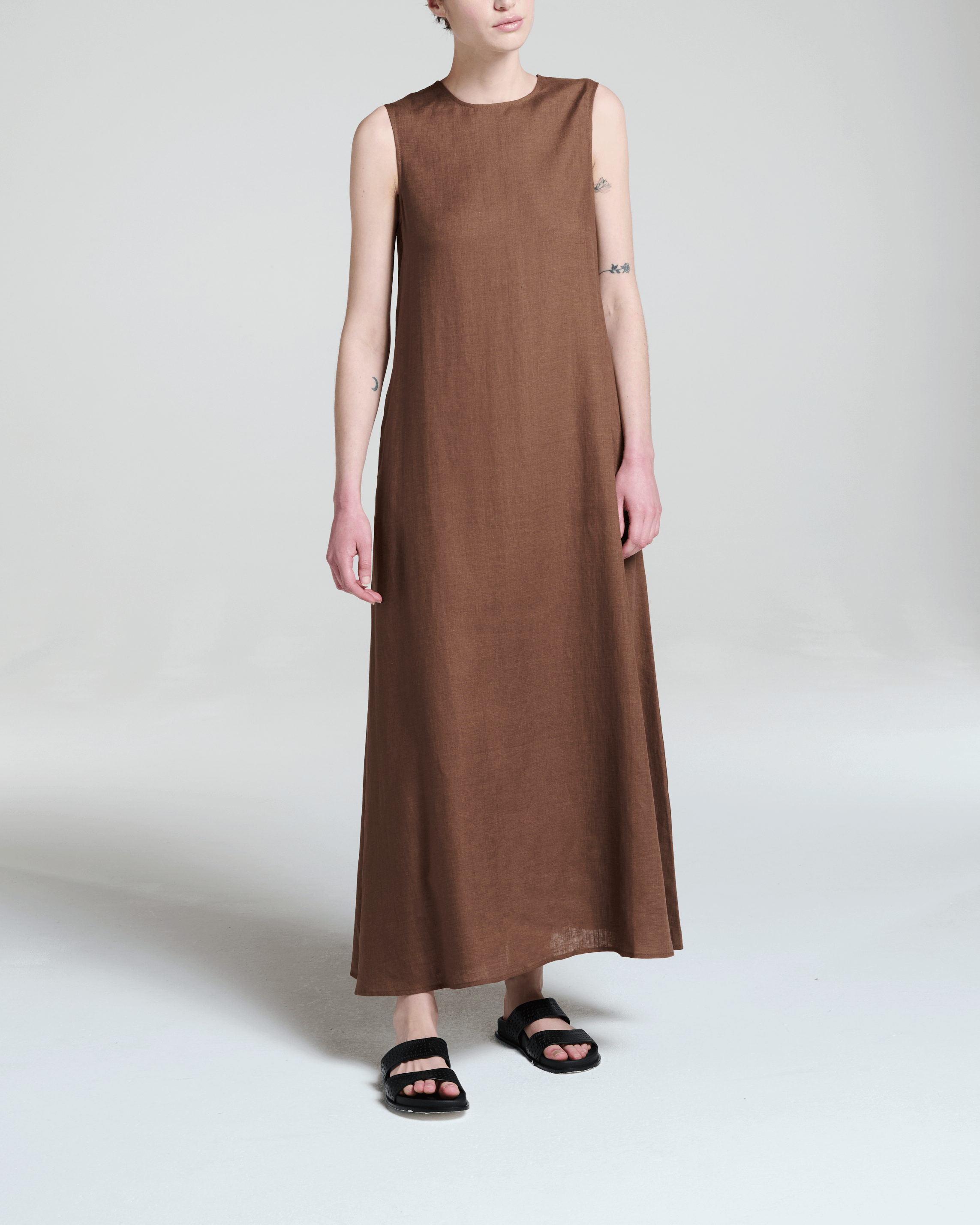 Tallin Dress Sepia Linen