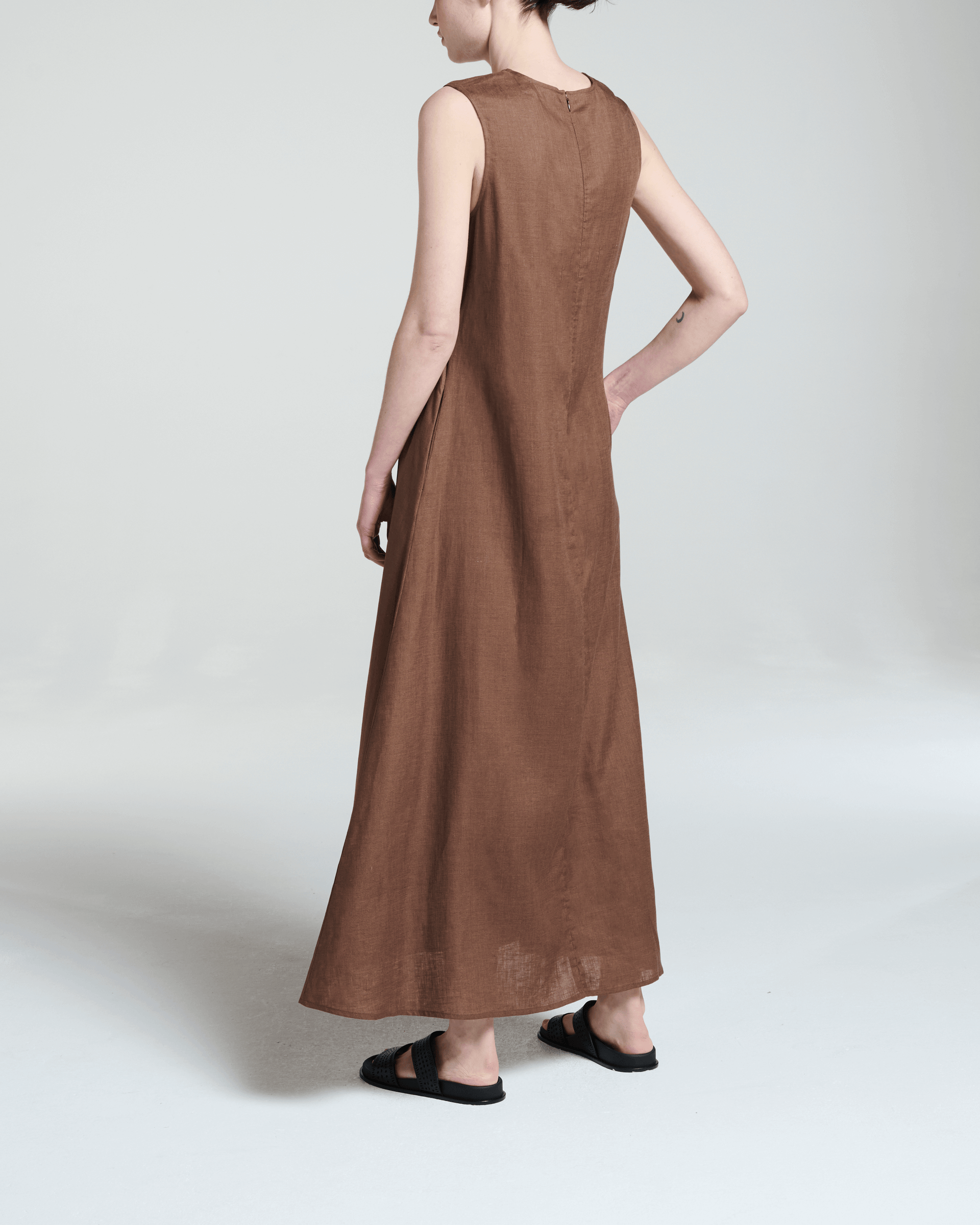 Tallin Dress Sepia Linen