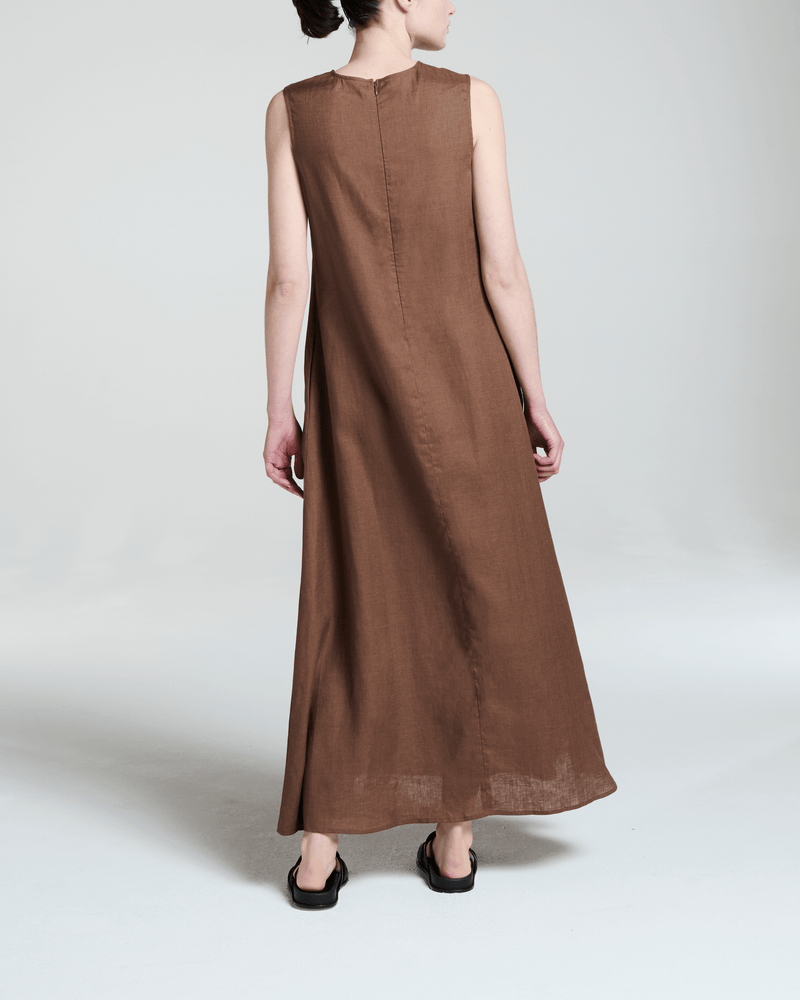 Tallin Dress Sepia Linen