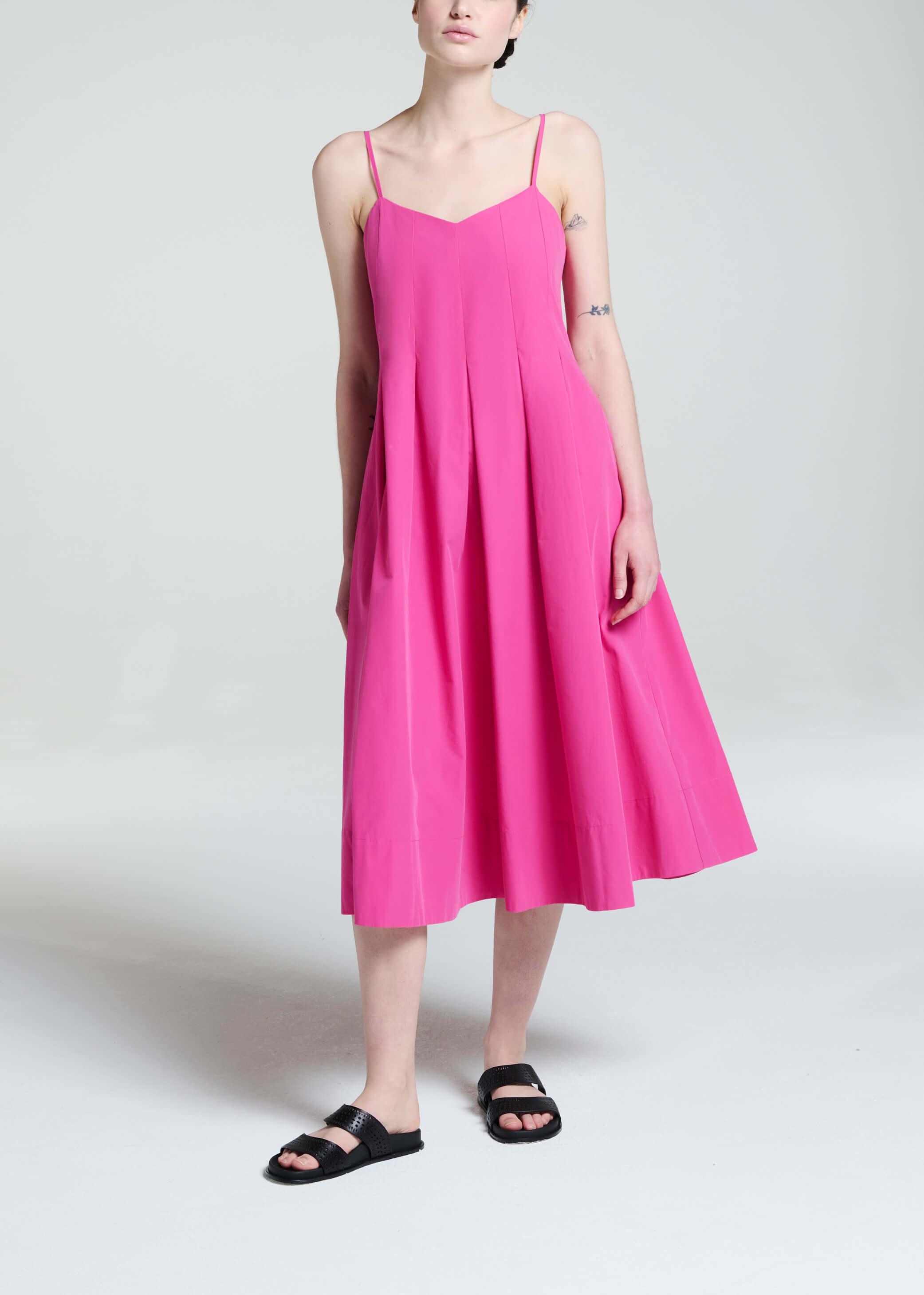 Kate Dress Cerise Cotton Poplin