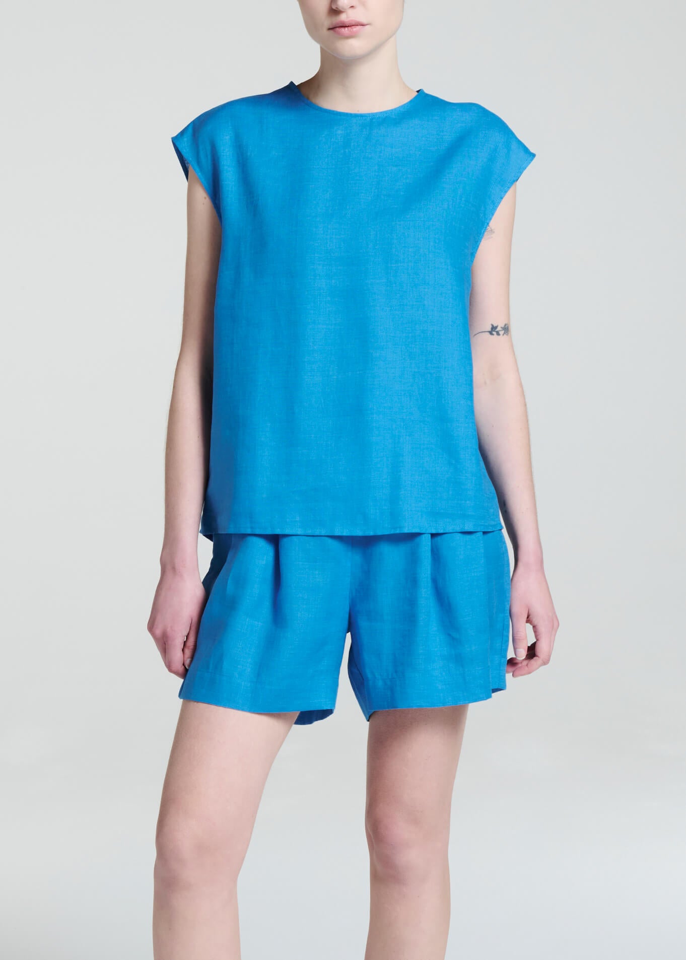 Dasha Top Capri Blue Linen