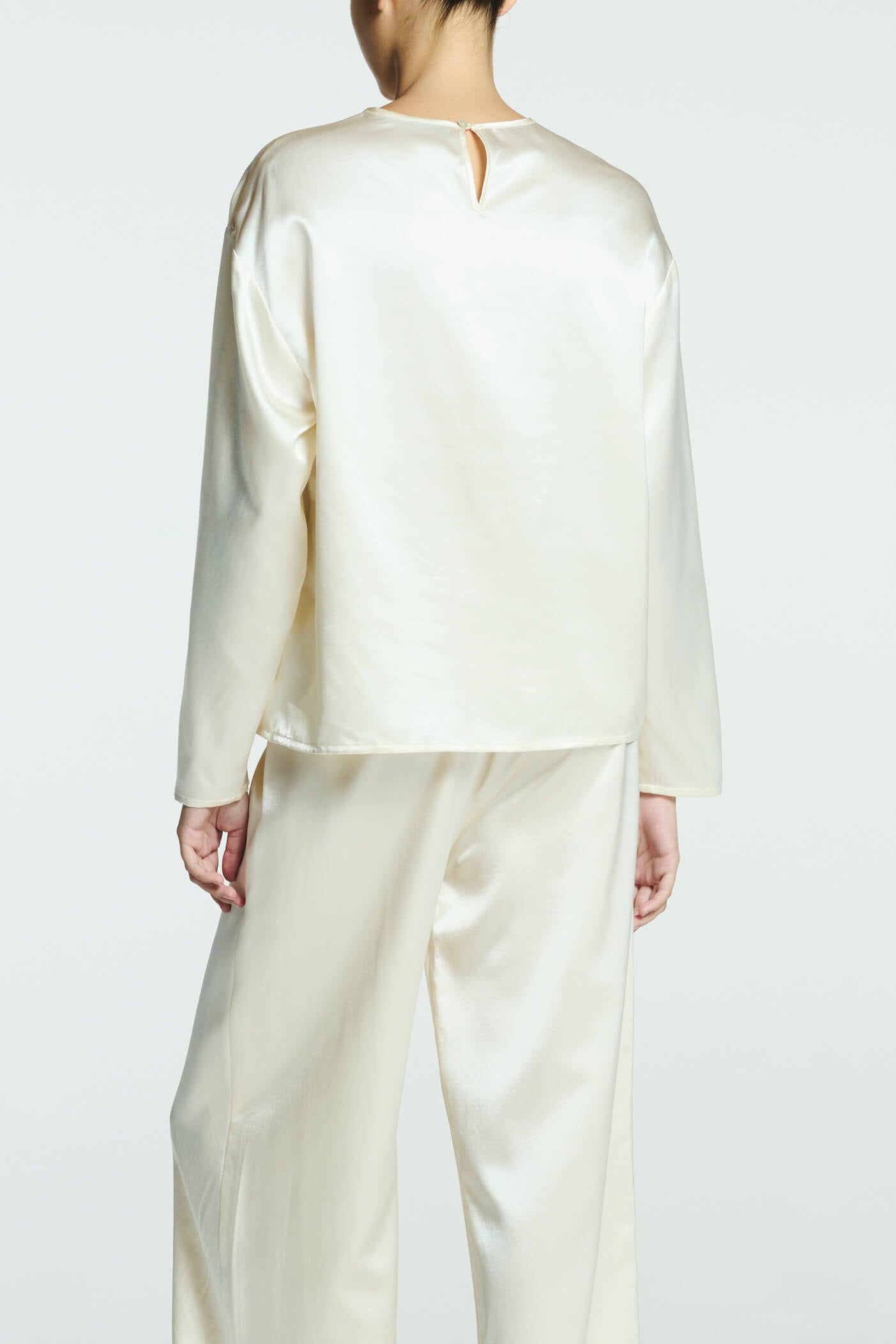 Byron Top Ivory Silk Wool