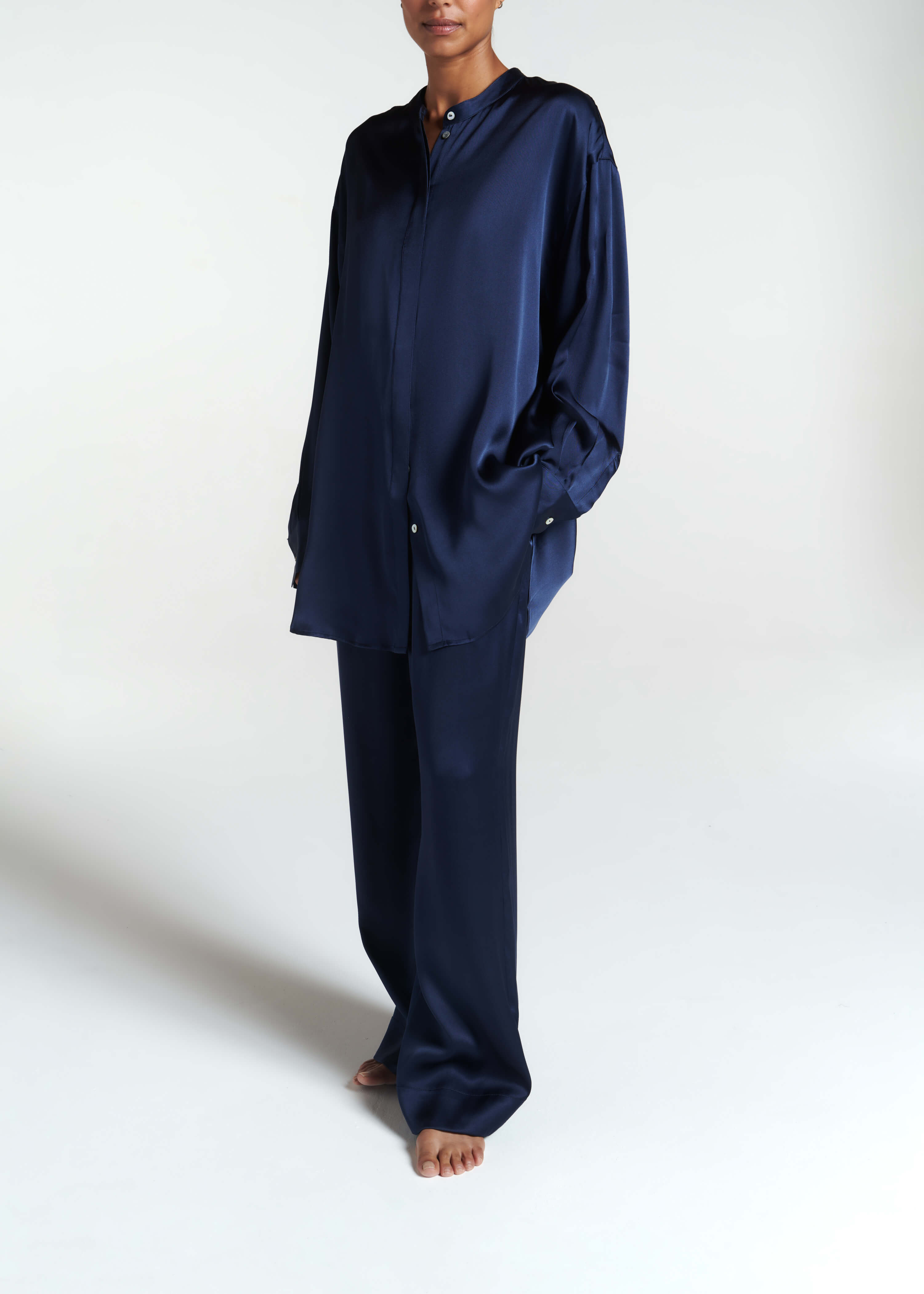 Aurelia Trouser Midnight Silk Satin