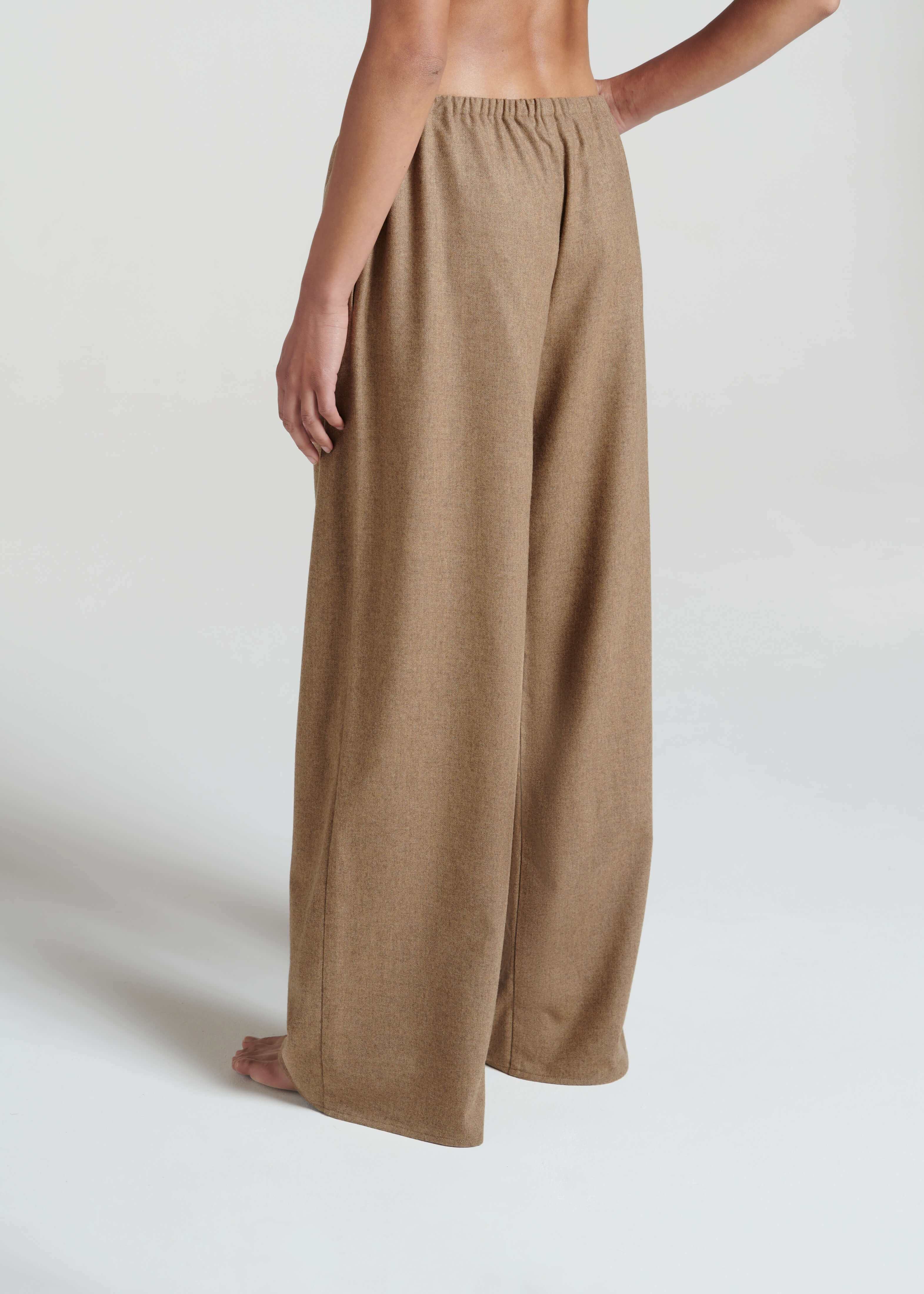 Lexi Trouser Camel Wool Flannel