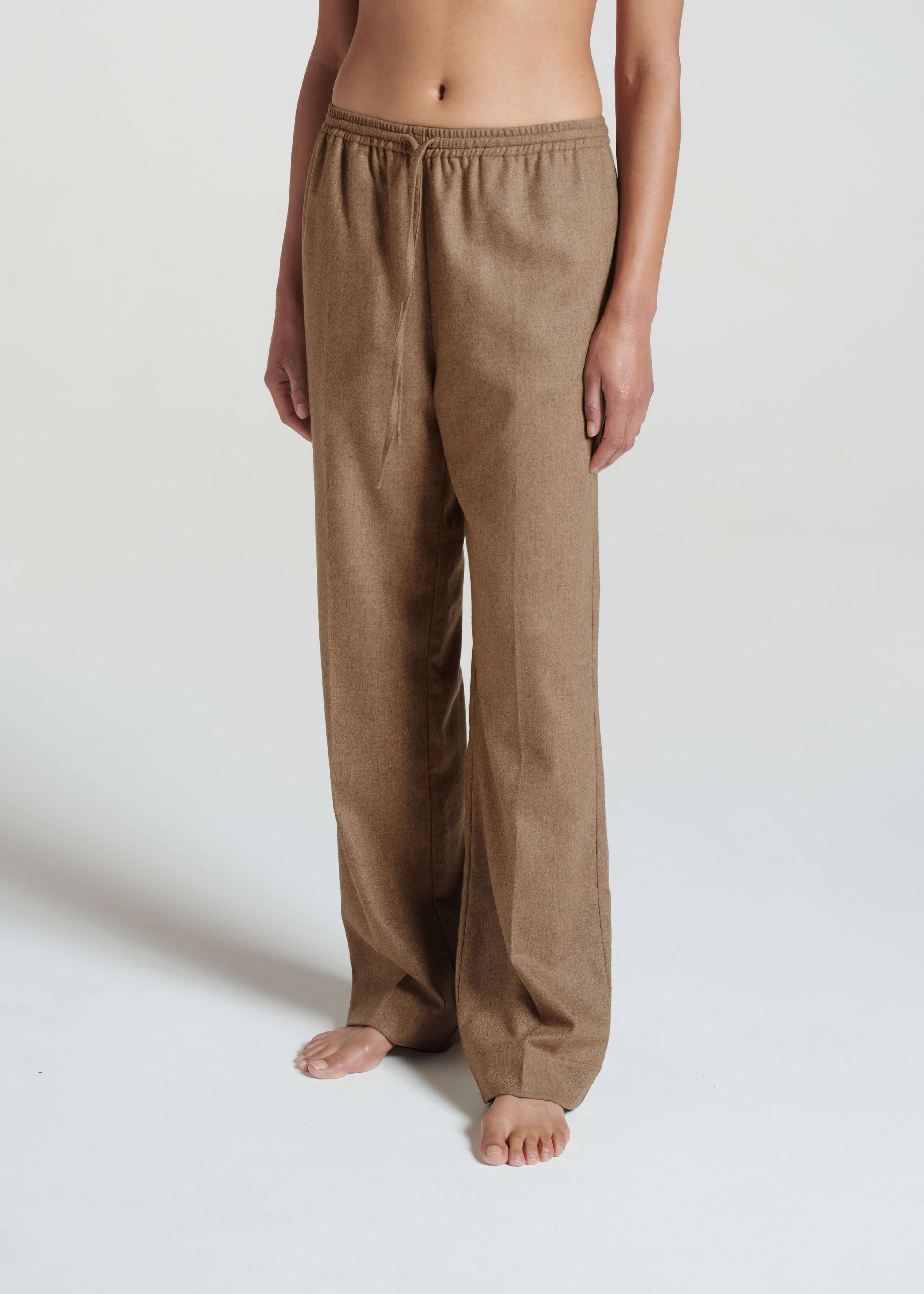 Aurelia Trouser Camel Wool Flannel