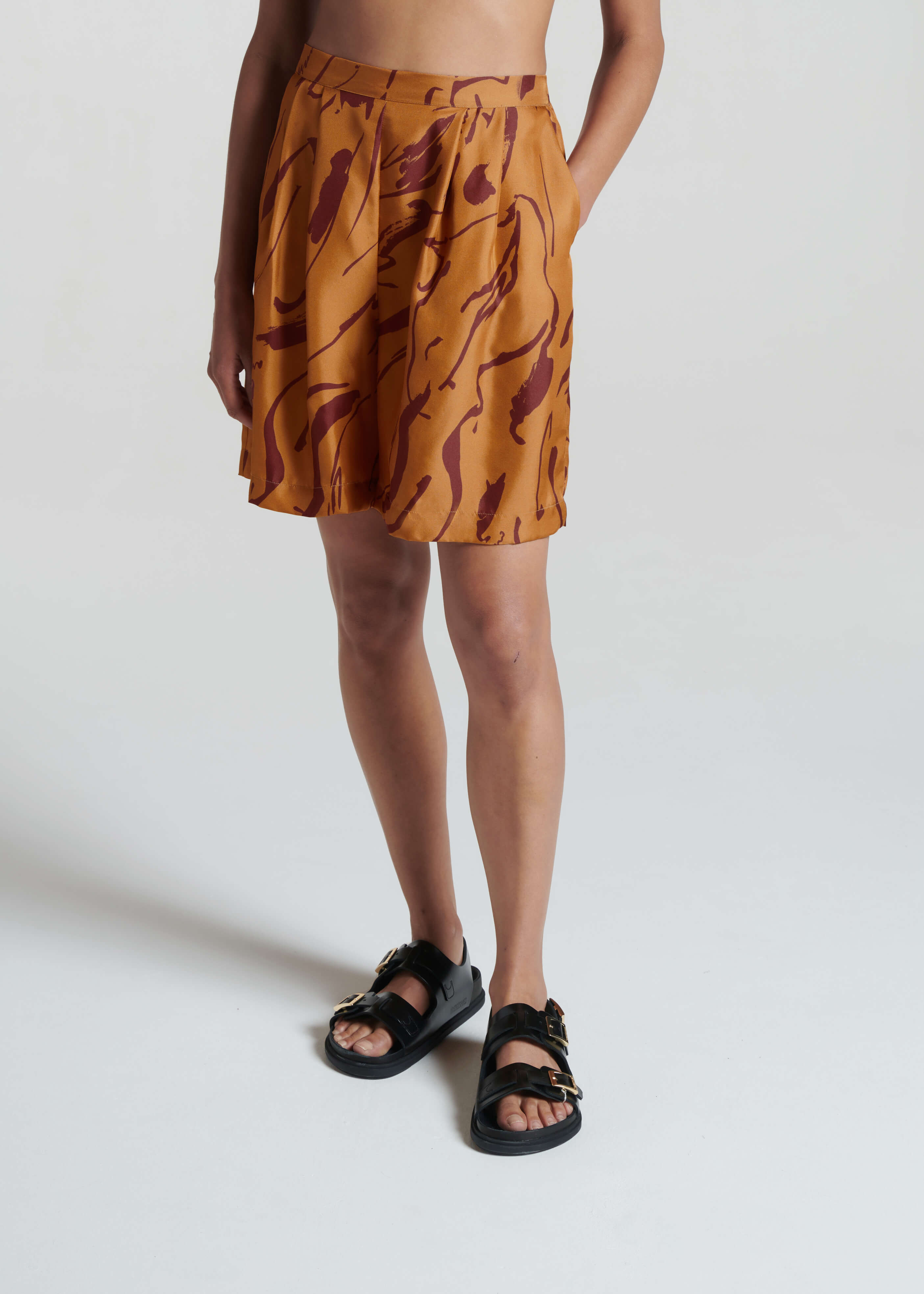 Carros Short Ochre Tide Silk Twill