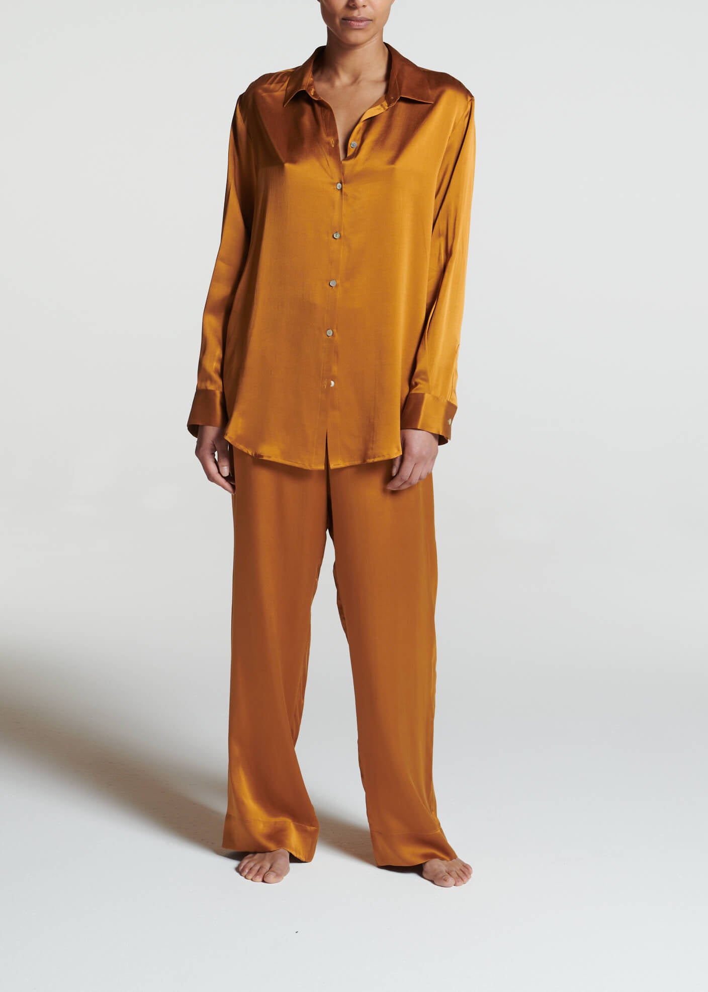 London Pyjama Top Amber Silk