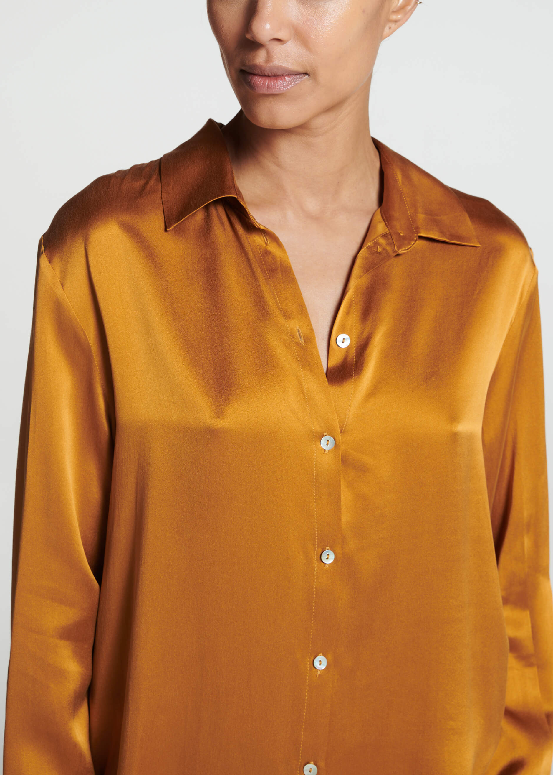 London Pyjama Top Amber Silk