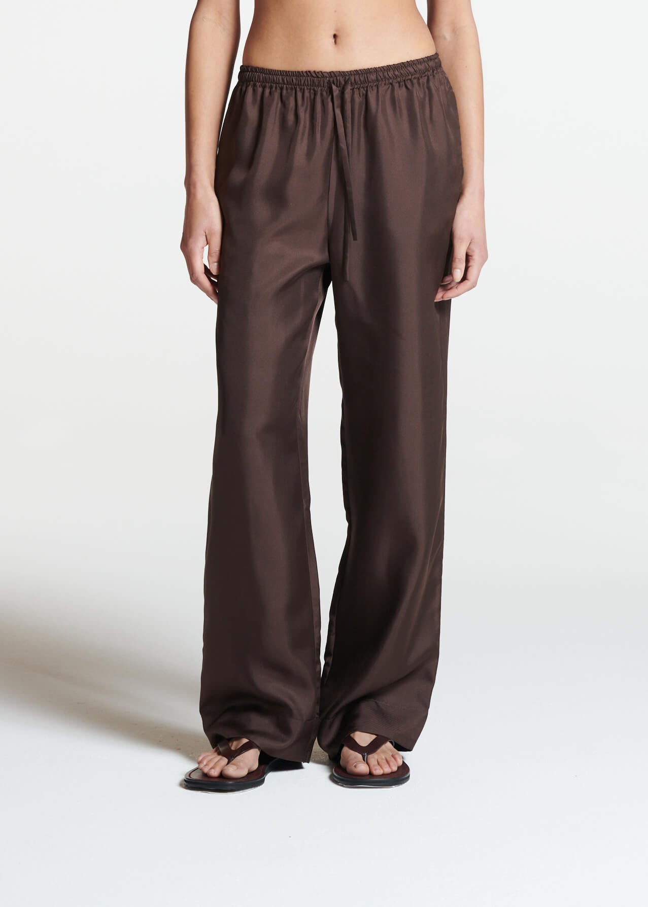 Aurelia Trouser Espresso Silk Twill