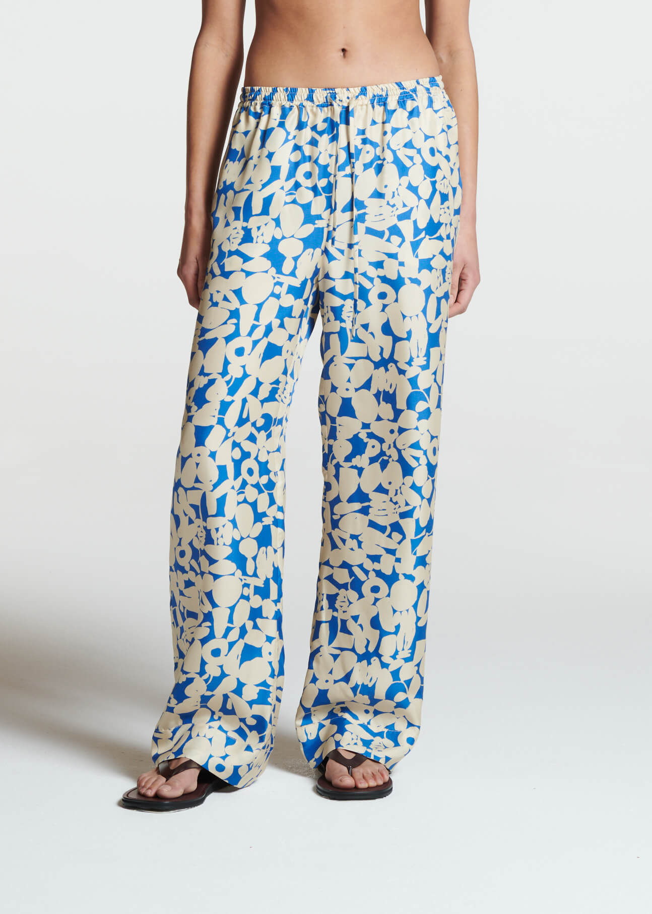 Aurelia Trouser Cobalt Pebble Silk Twill