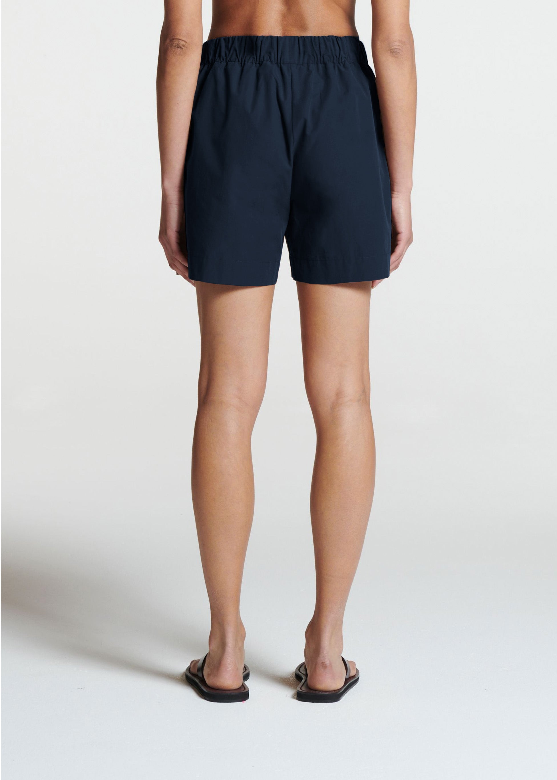 Zurich Short Navy Cotton Poplin