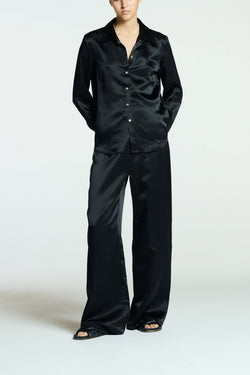 Austin Trouser Black Silk Wool