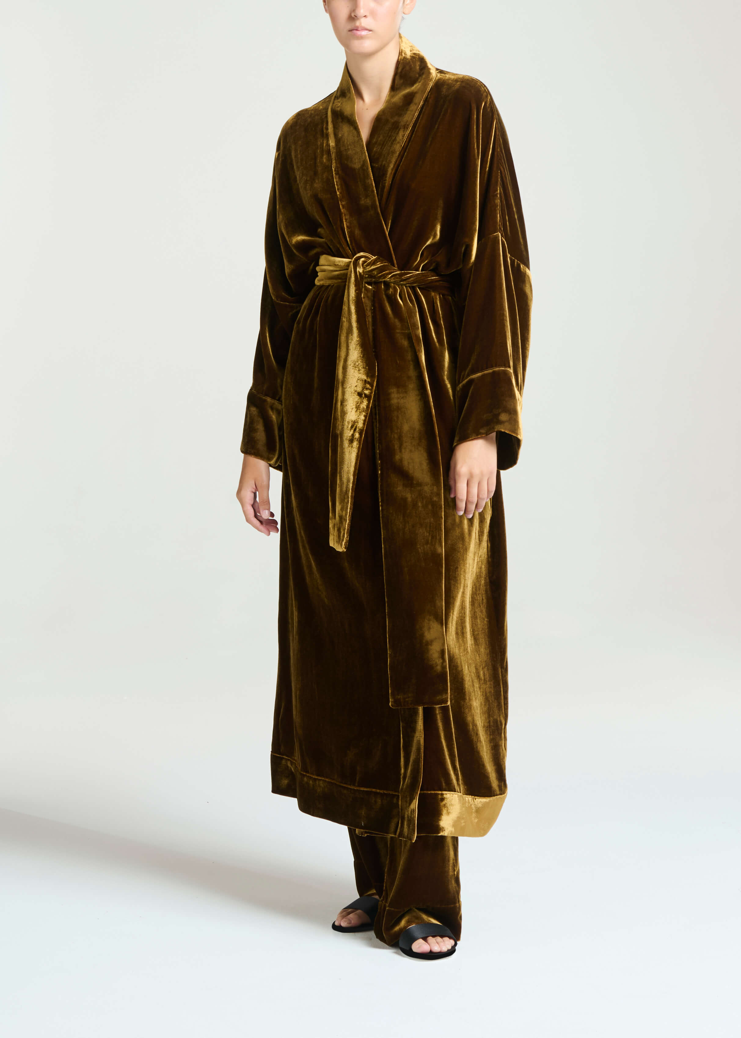 Athens Robe Brunette Viscose Velvet