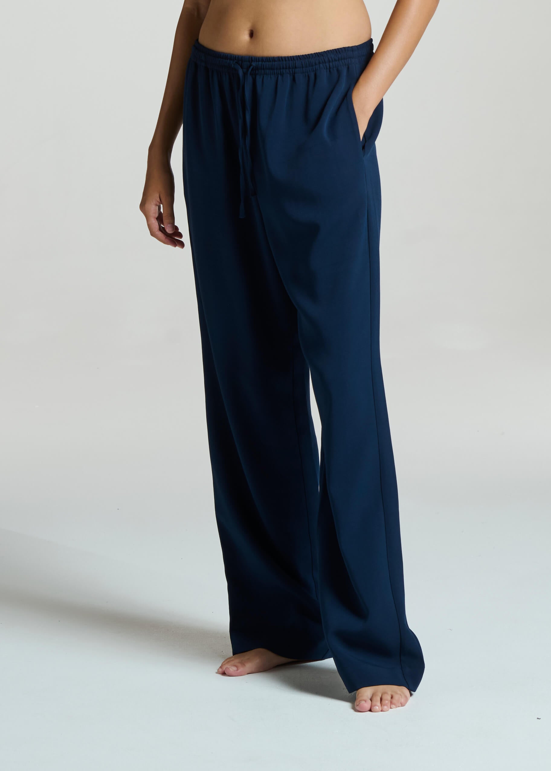 Aurelia Trouser Navy Viscose Crepe