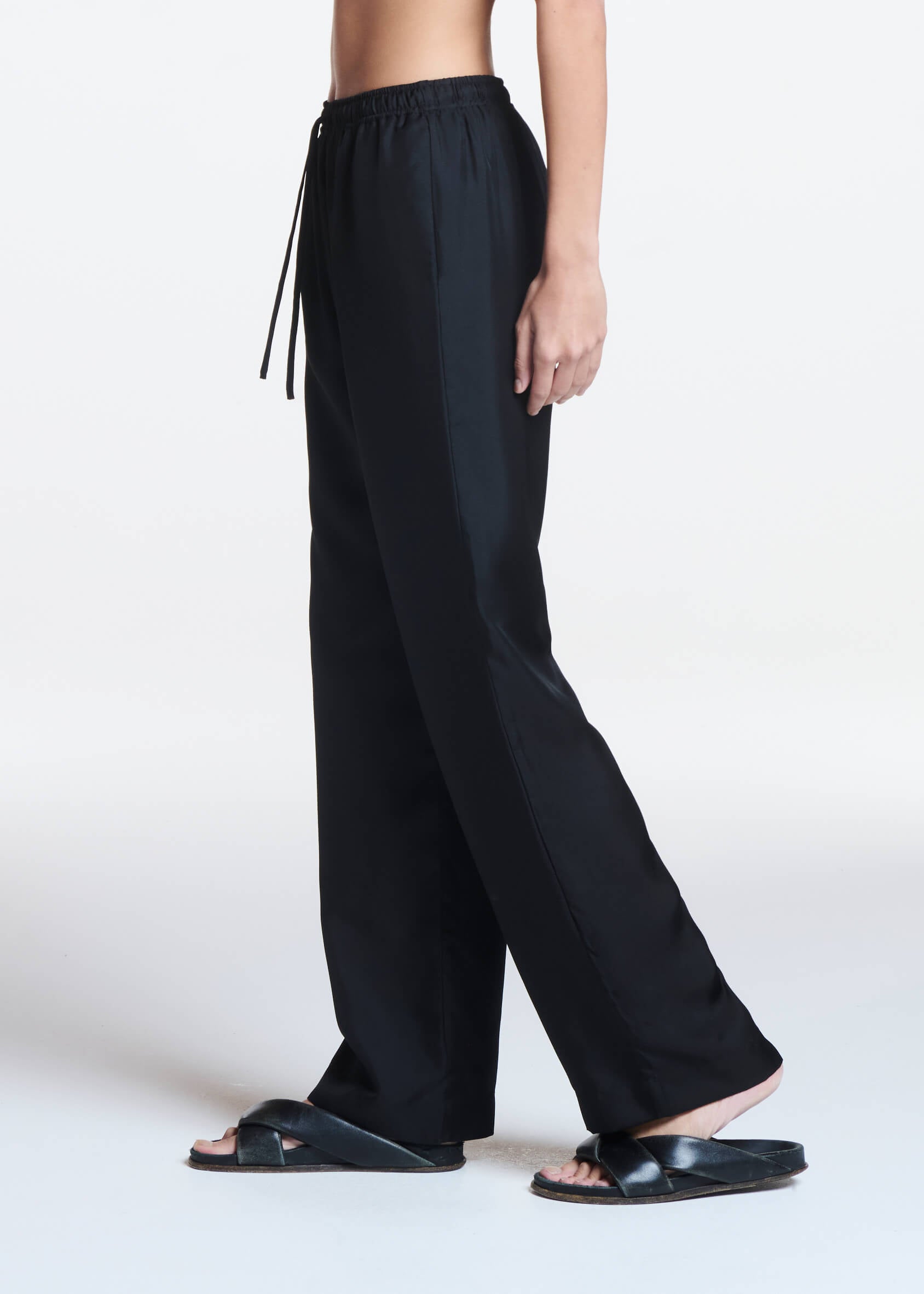 Aurelia Trouser Black Silk Twill