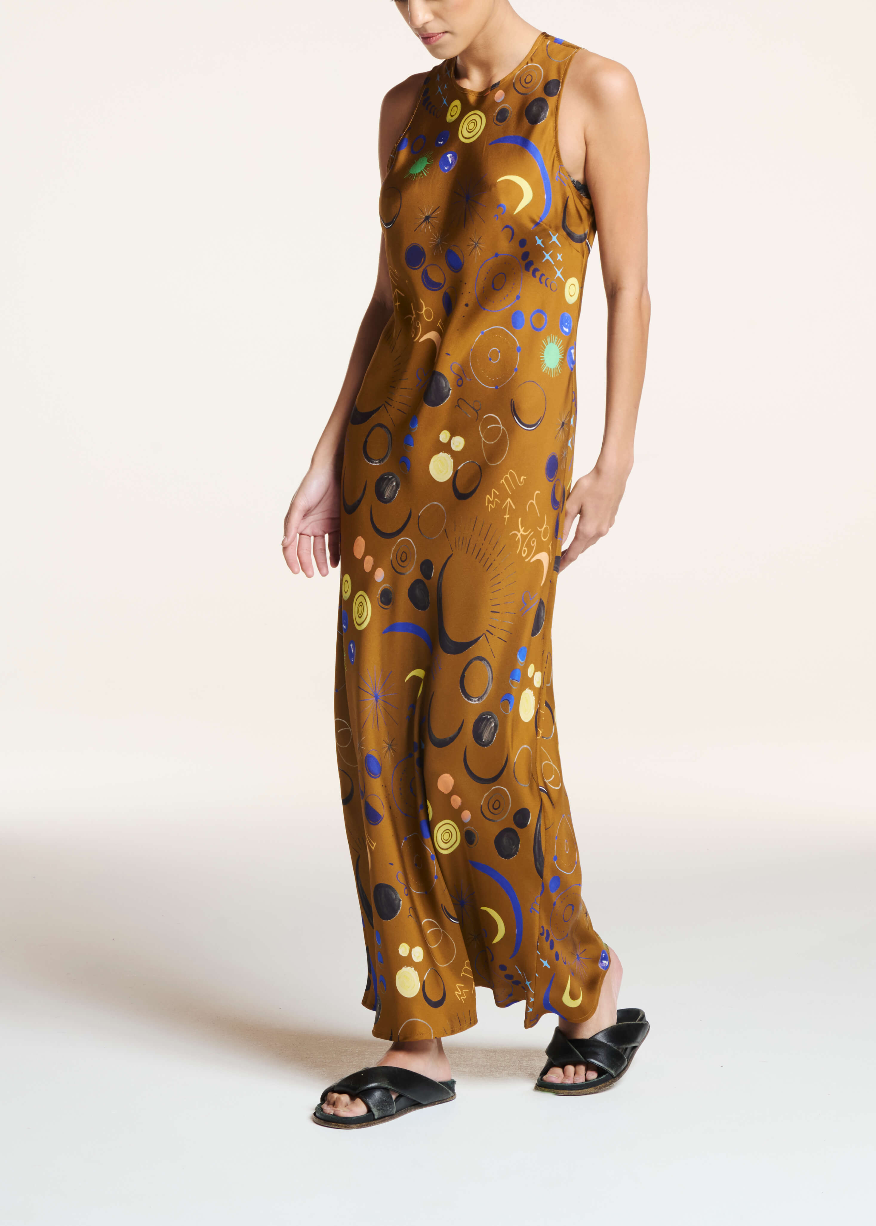 Valencia Dress Celestial Copper Silk Twill