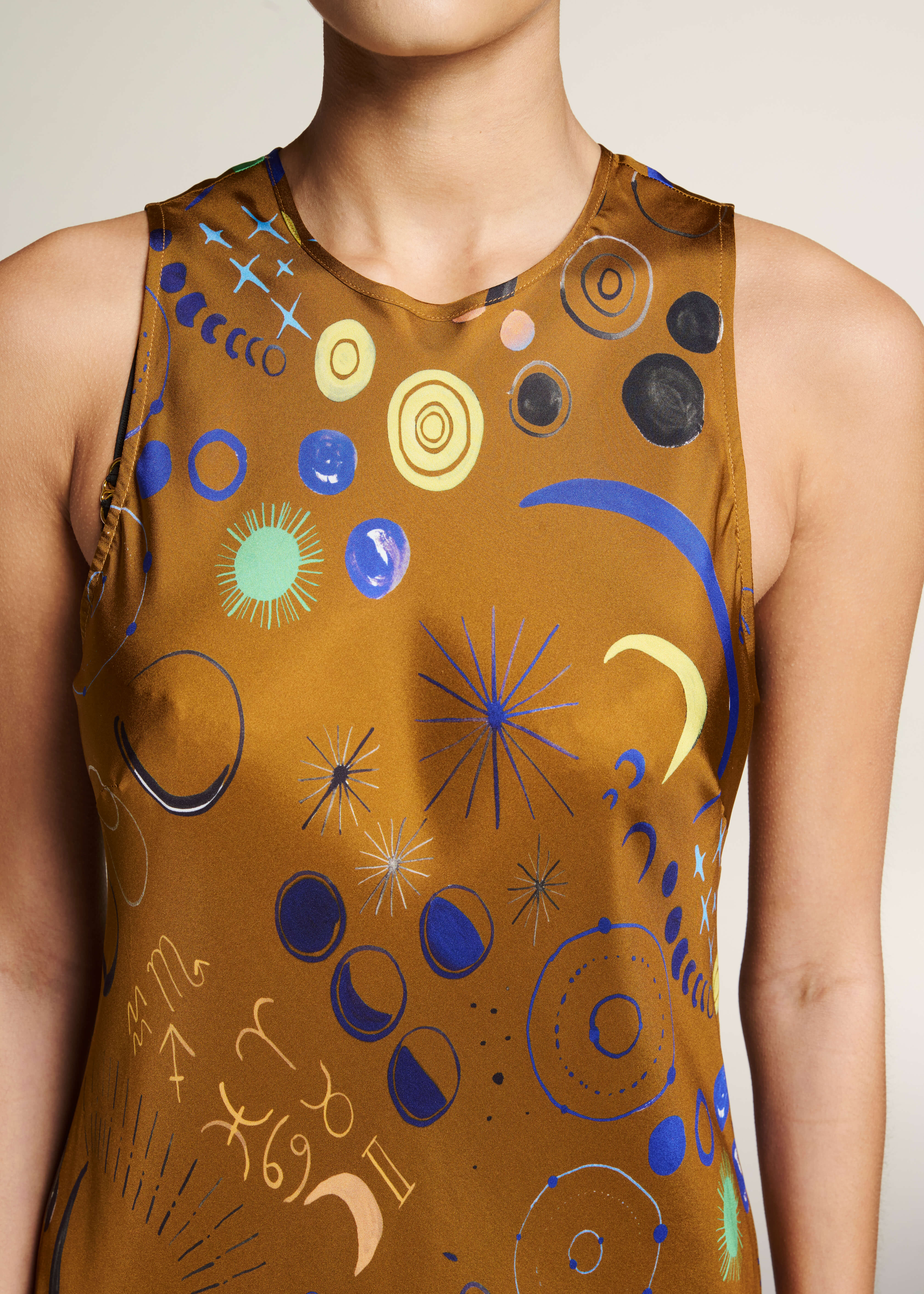 Valencia Dress Celestial Copper Silk Twill