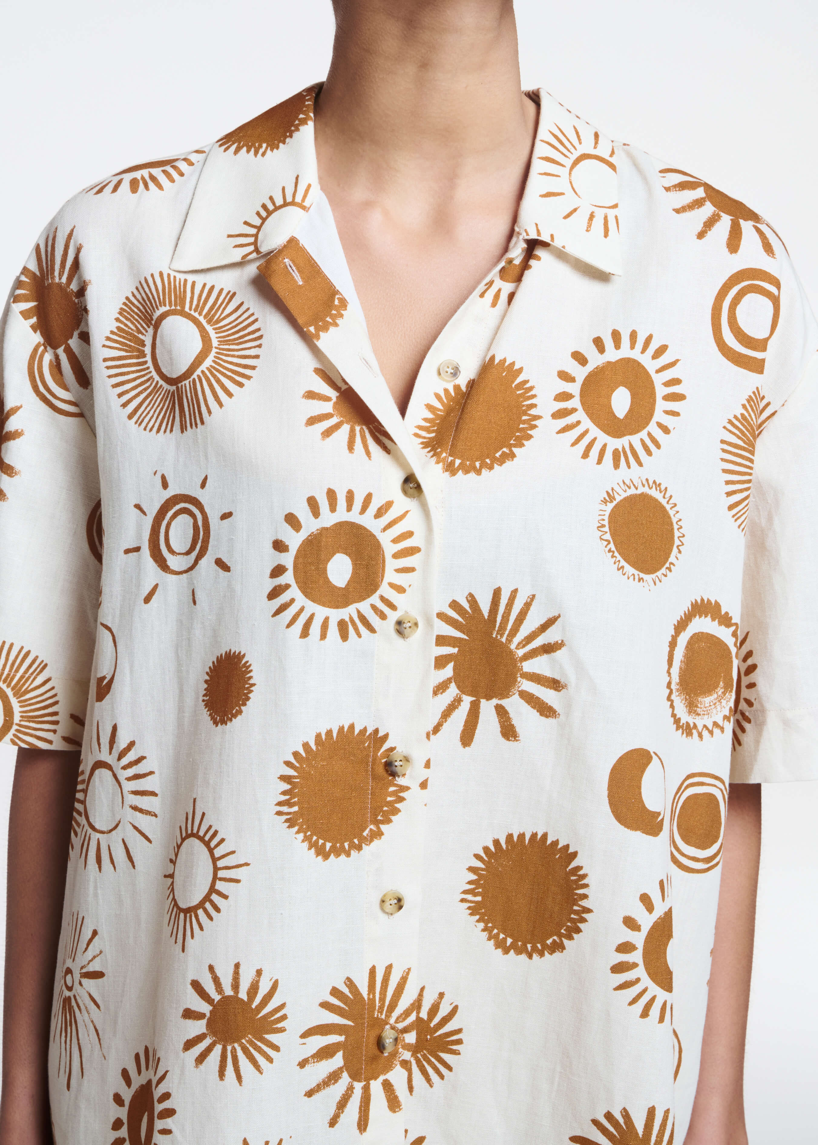 Montauk Shirt Le Soleil Ecru Linen Cotton