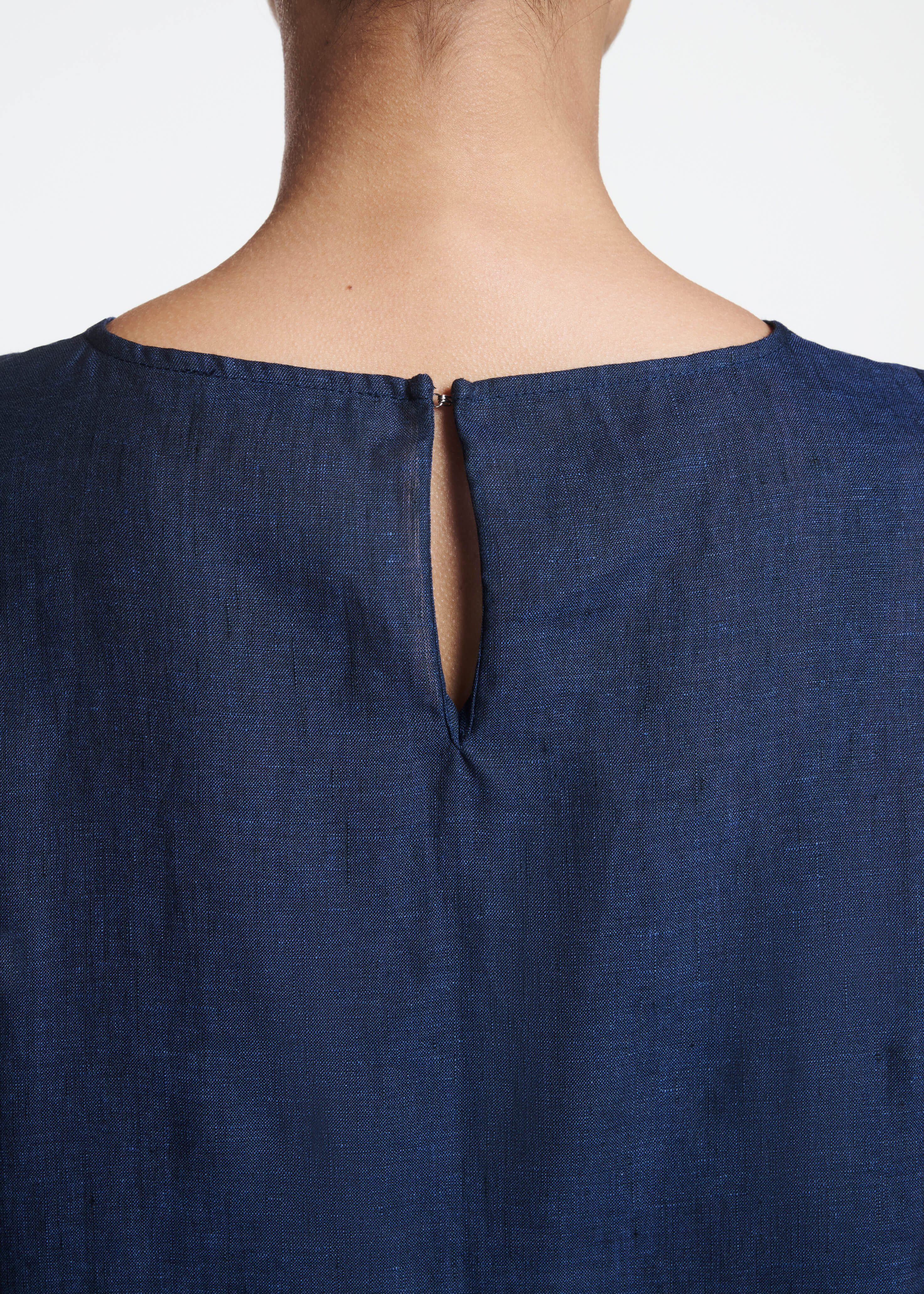 Sofia Top Ocean Navy Linen