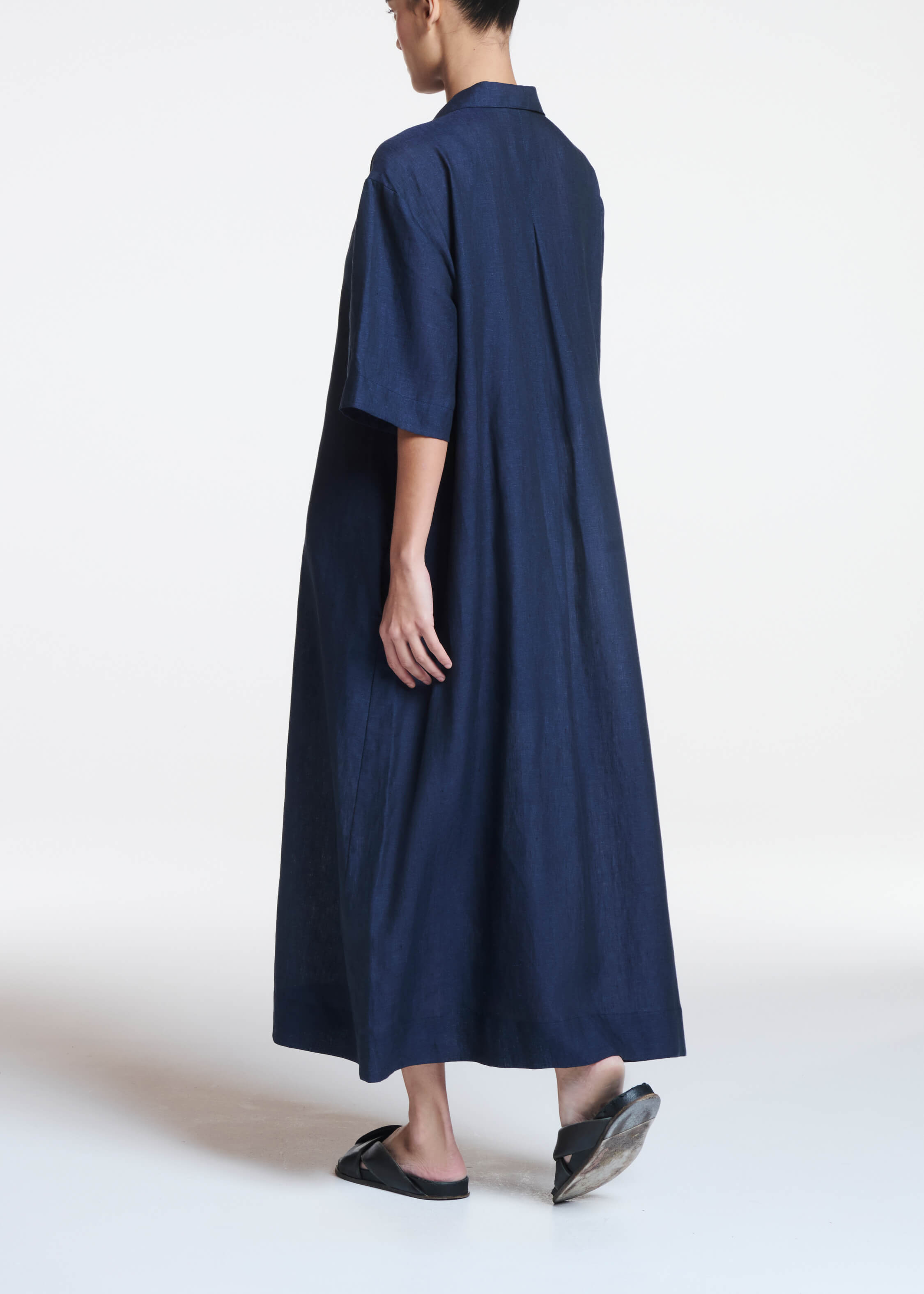 Larnaca Dress Ocean Navy Linen