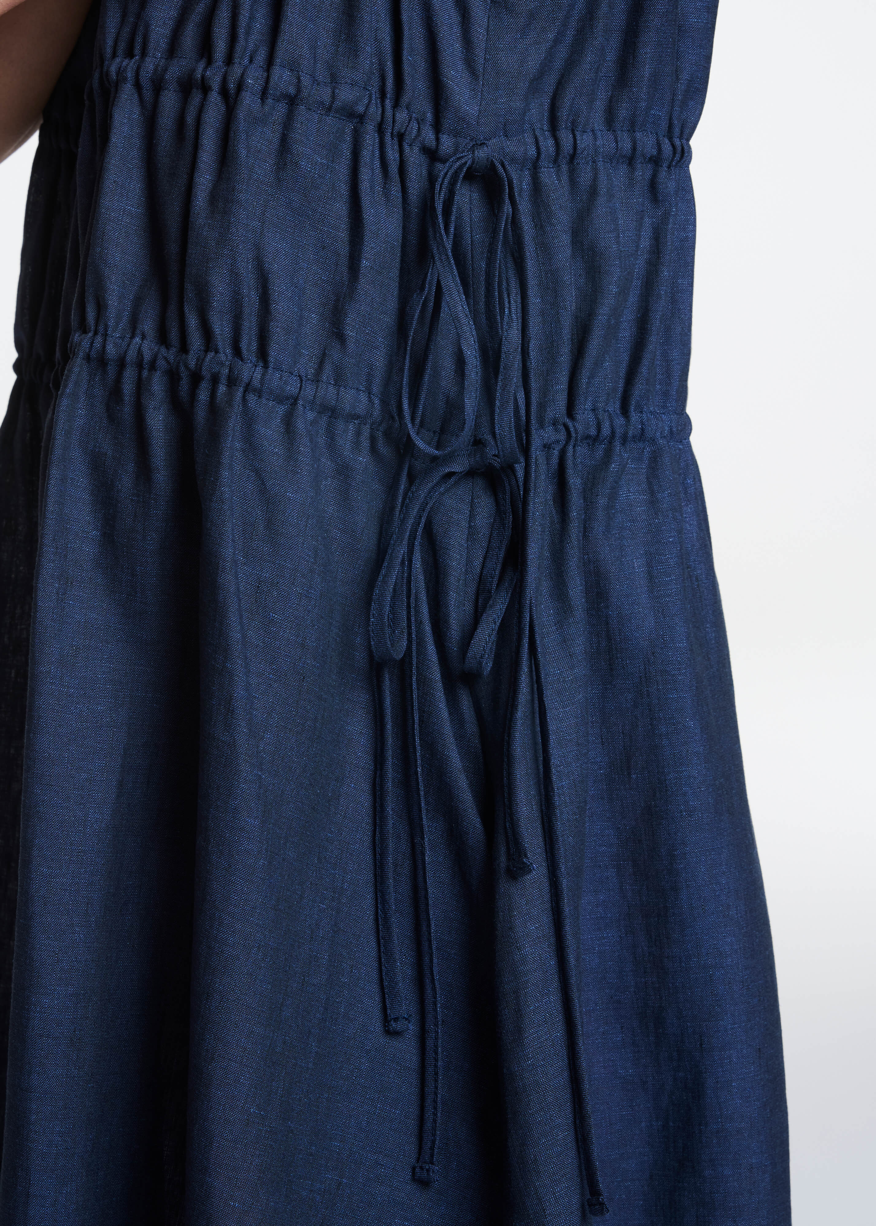 Como Dress Ocean Navy Linen