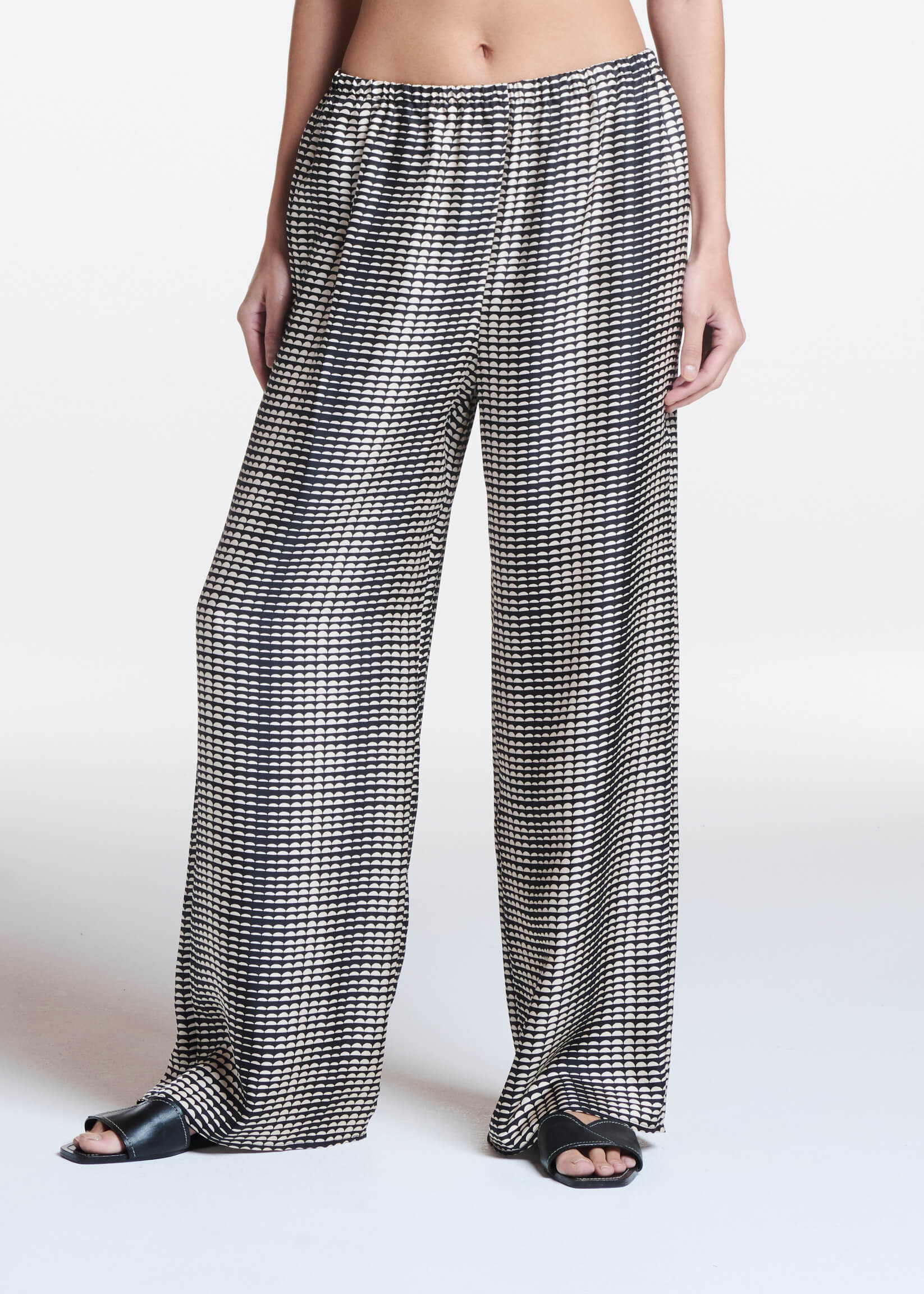 Austin Trouser Solar Noir Silk Twill