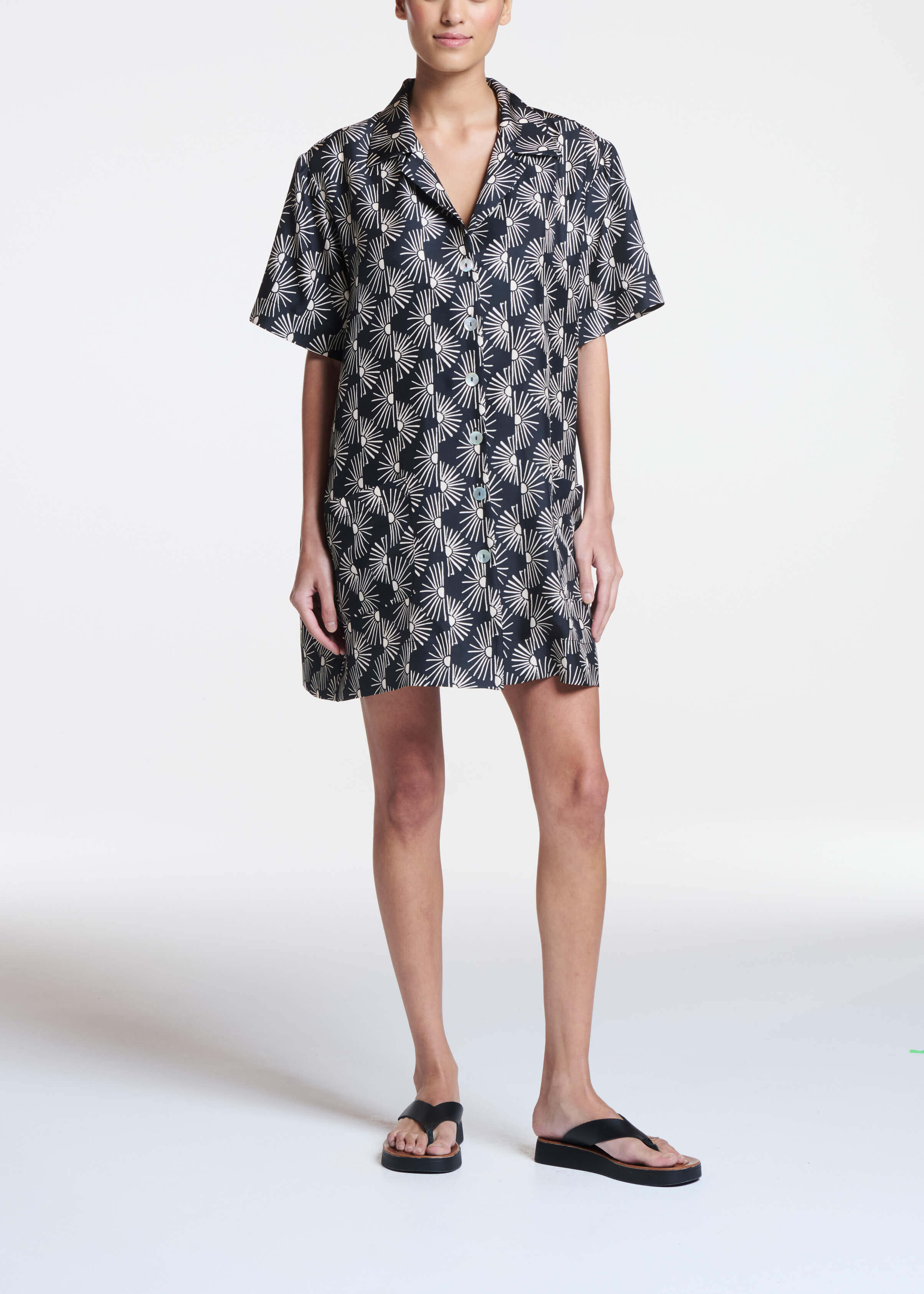 Bailey Dress Sunrise Noir Silk Twill