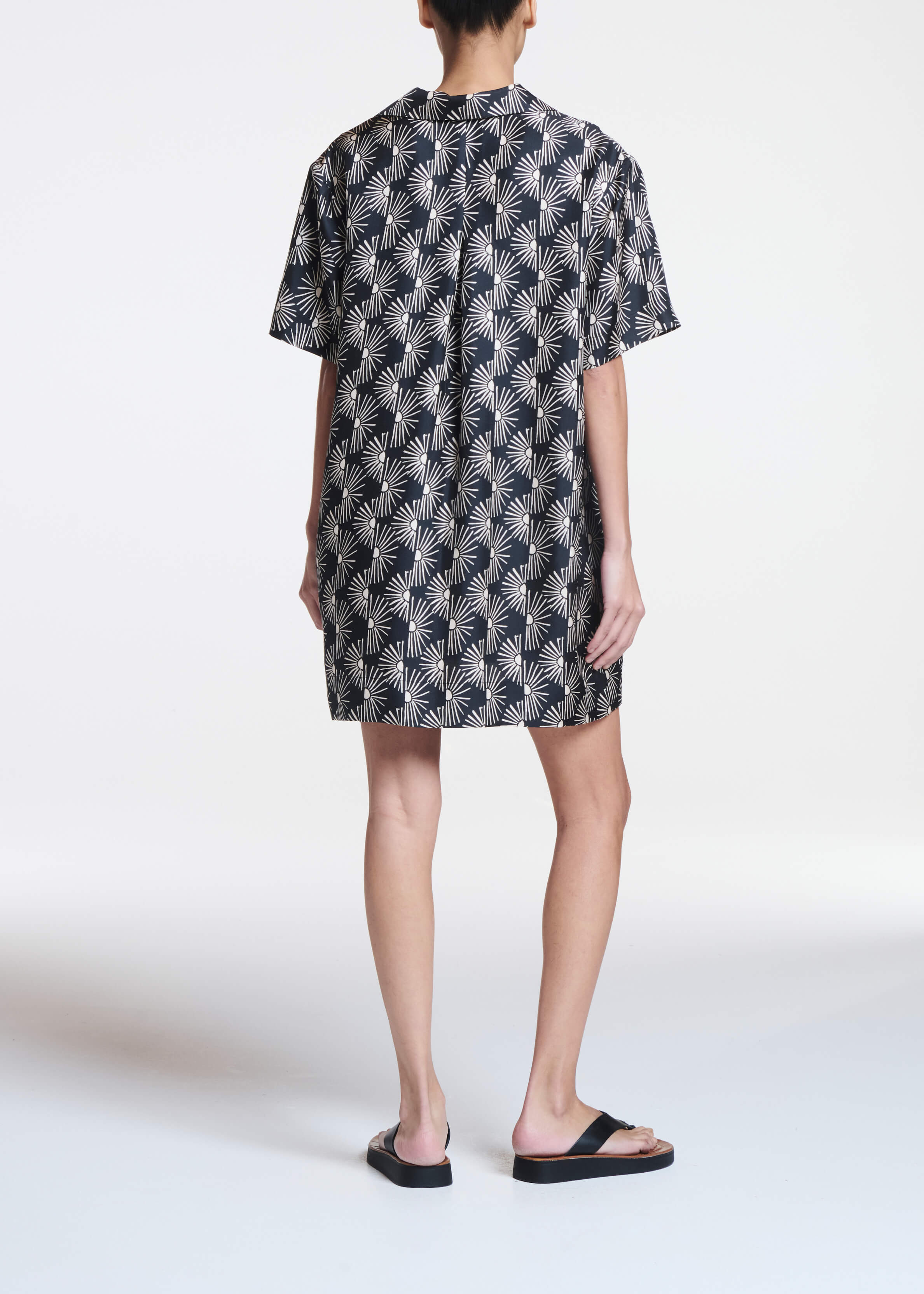 Bailey Dress Sunrise Noir Silk Twill