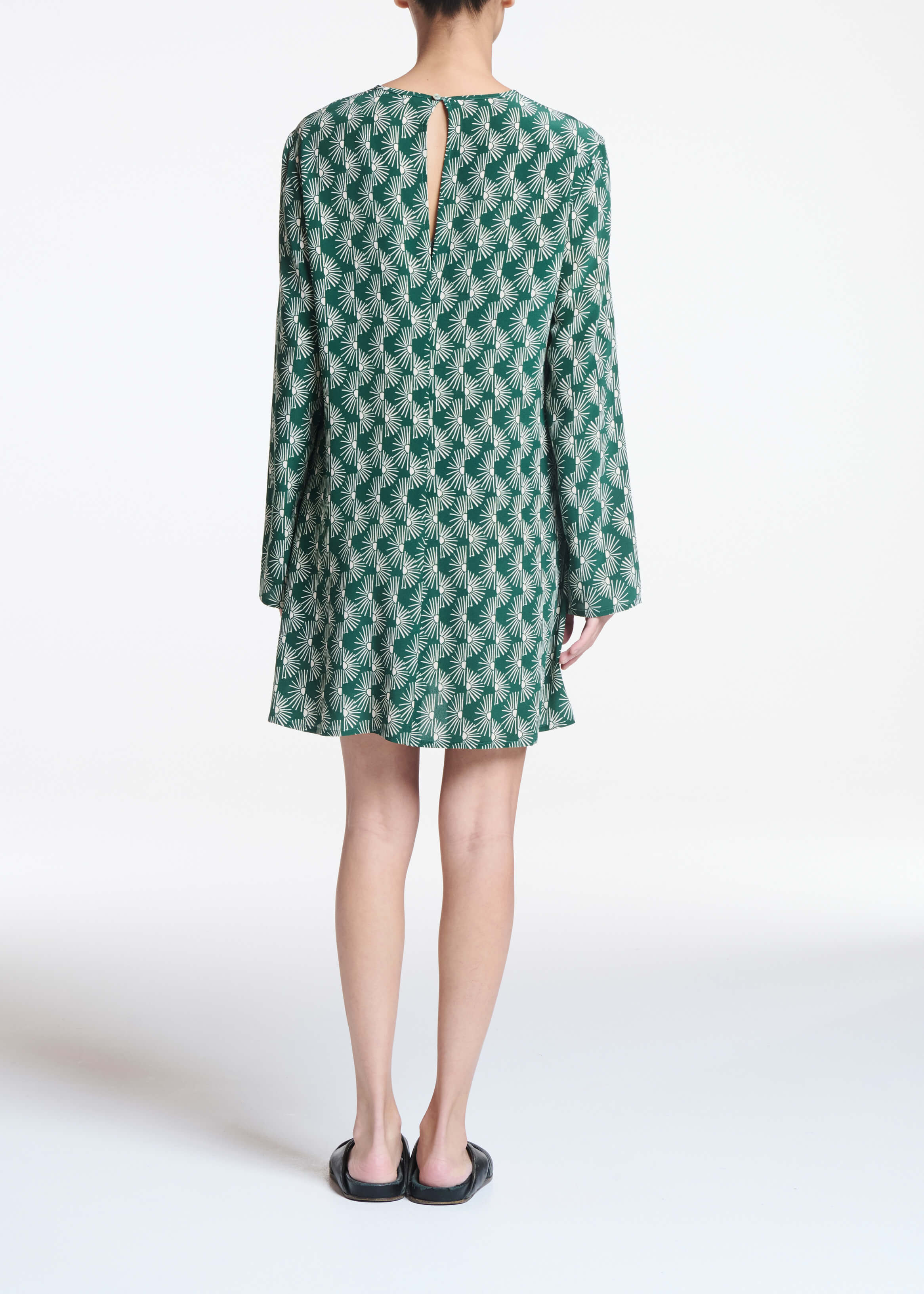 Larissa Dress Sunrise Pine Green Silk Crepe