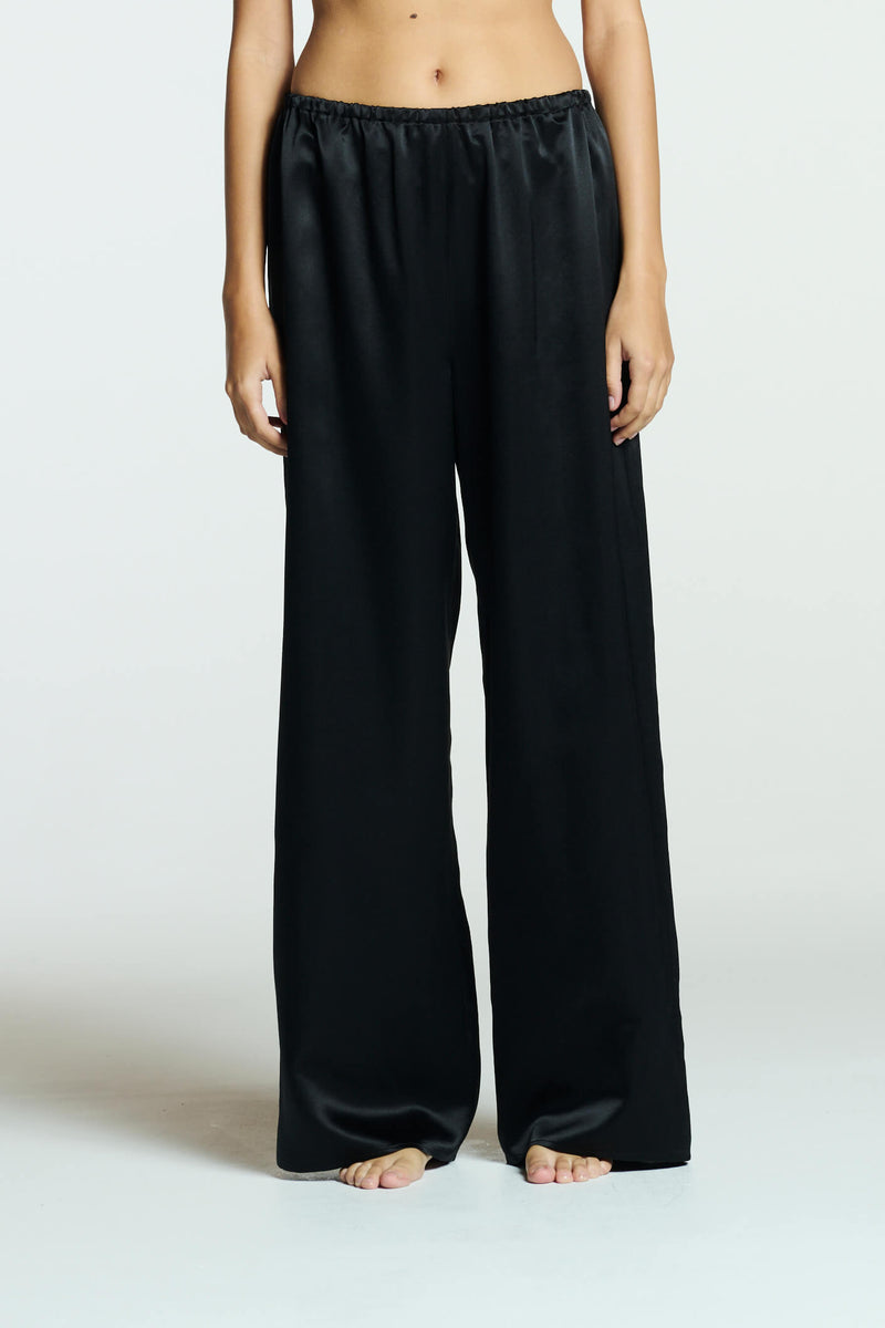 Austin Trouser Black Silk Wool