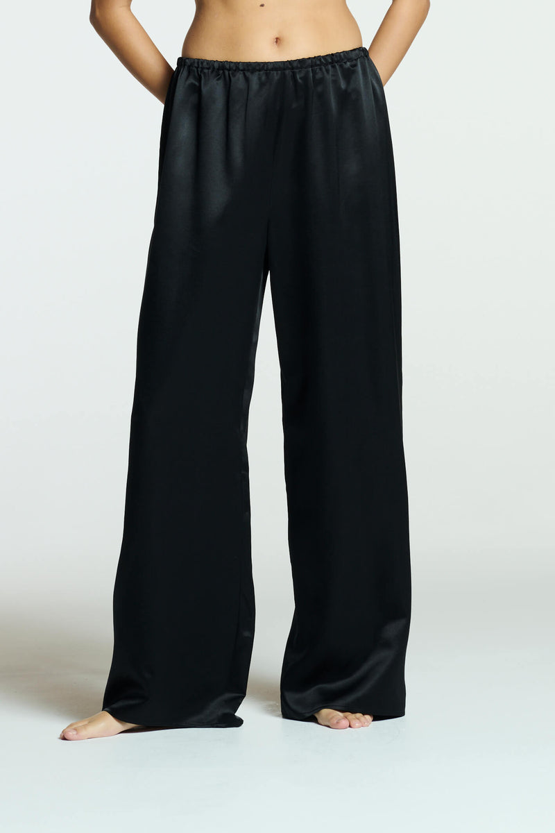 Austin Trouser Black Silk Wool