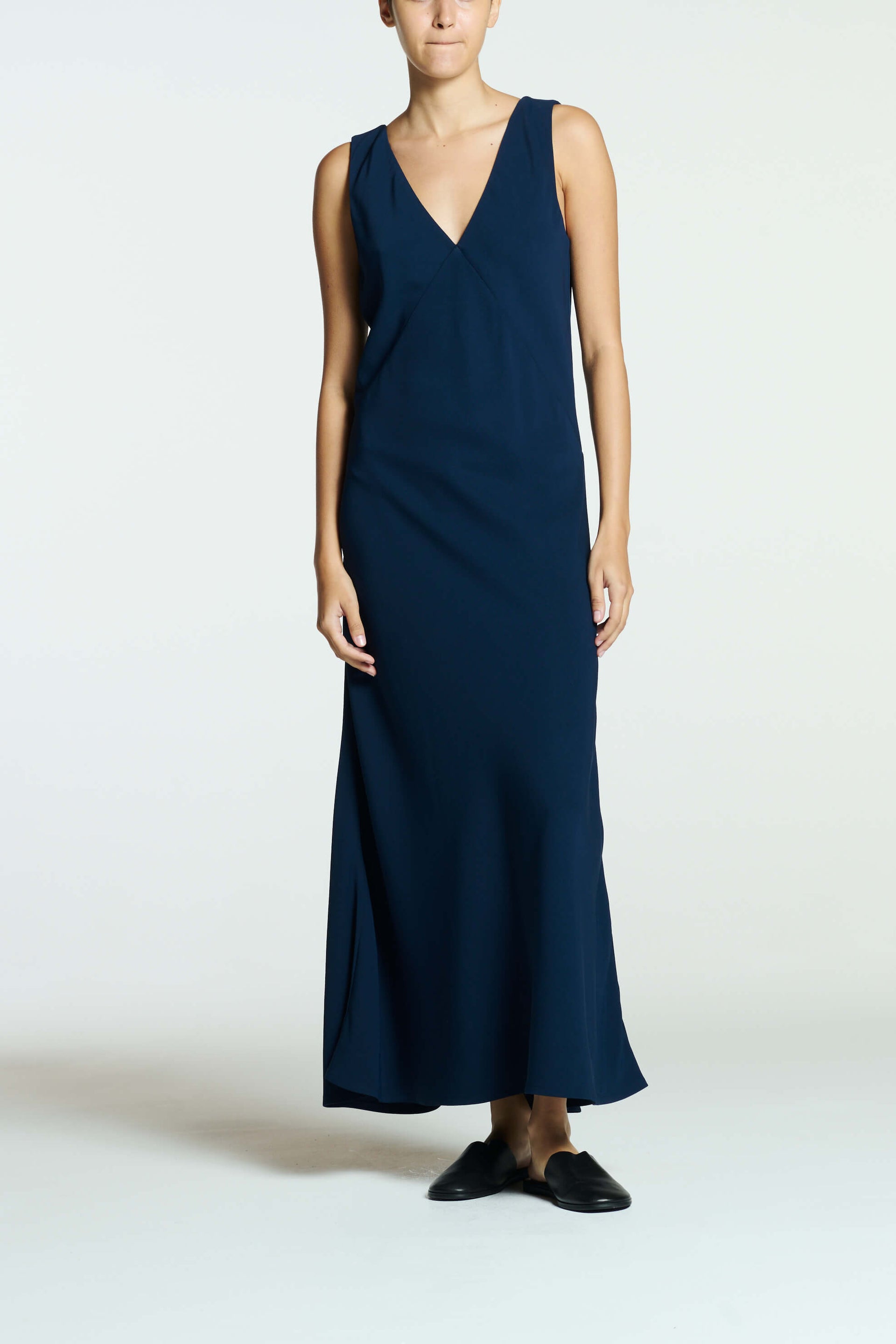 Bordeaux Dress Navy Blue Viscose