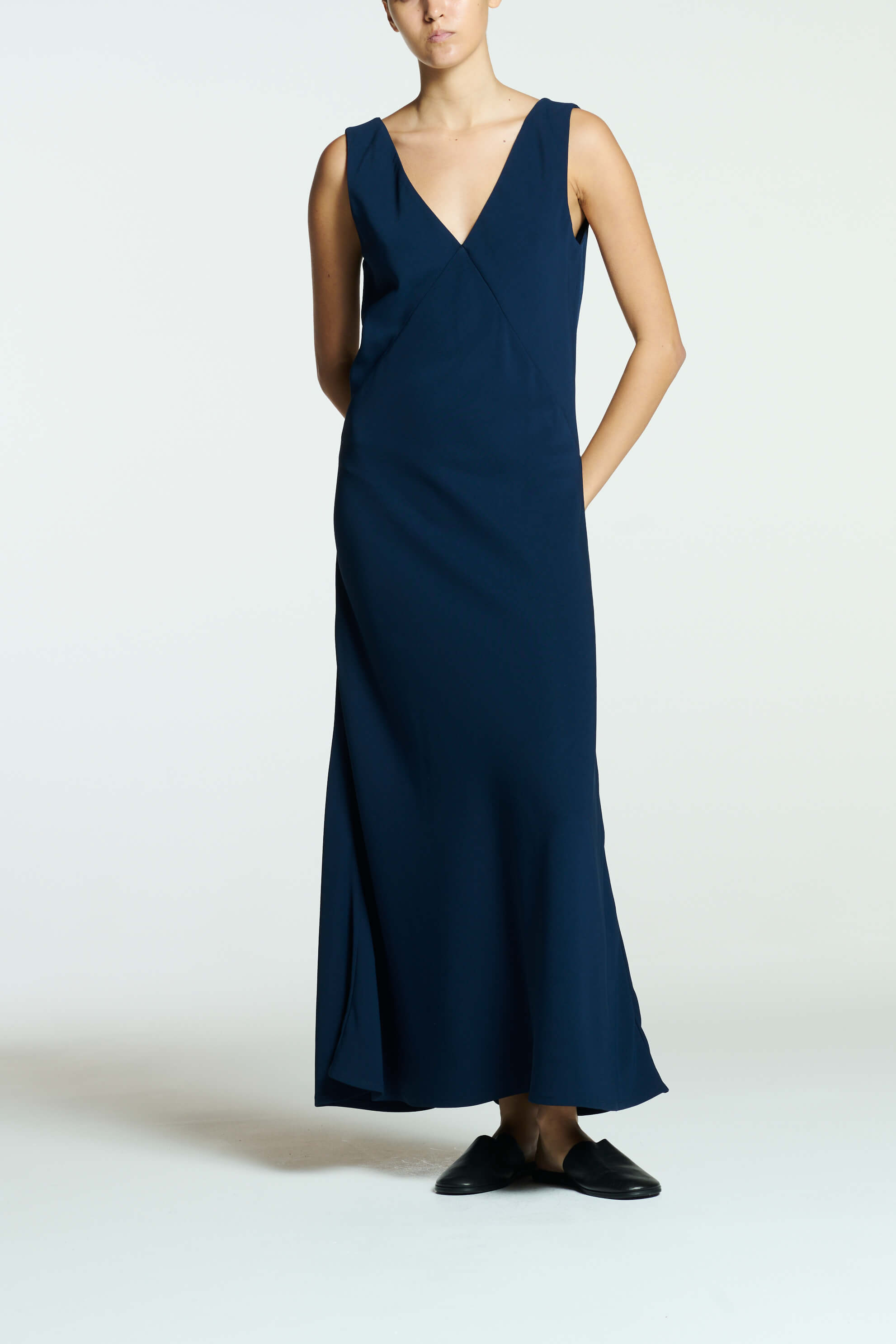 Bordeaux Dress Navy Blue Viscose