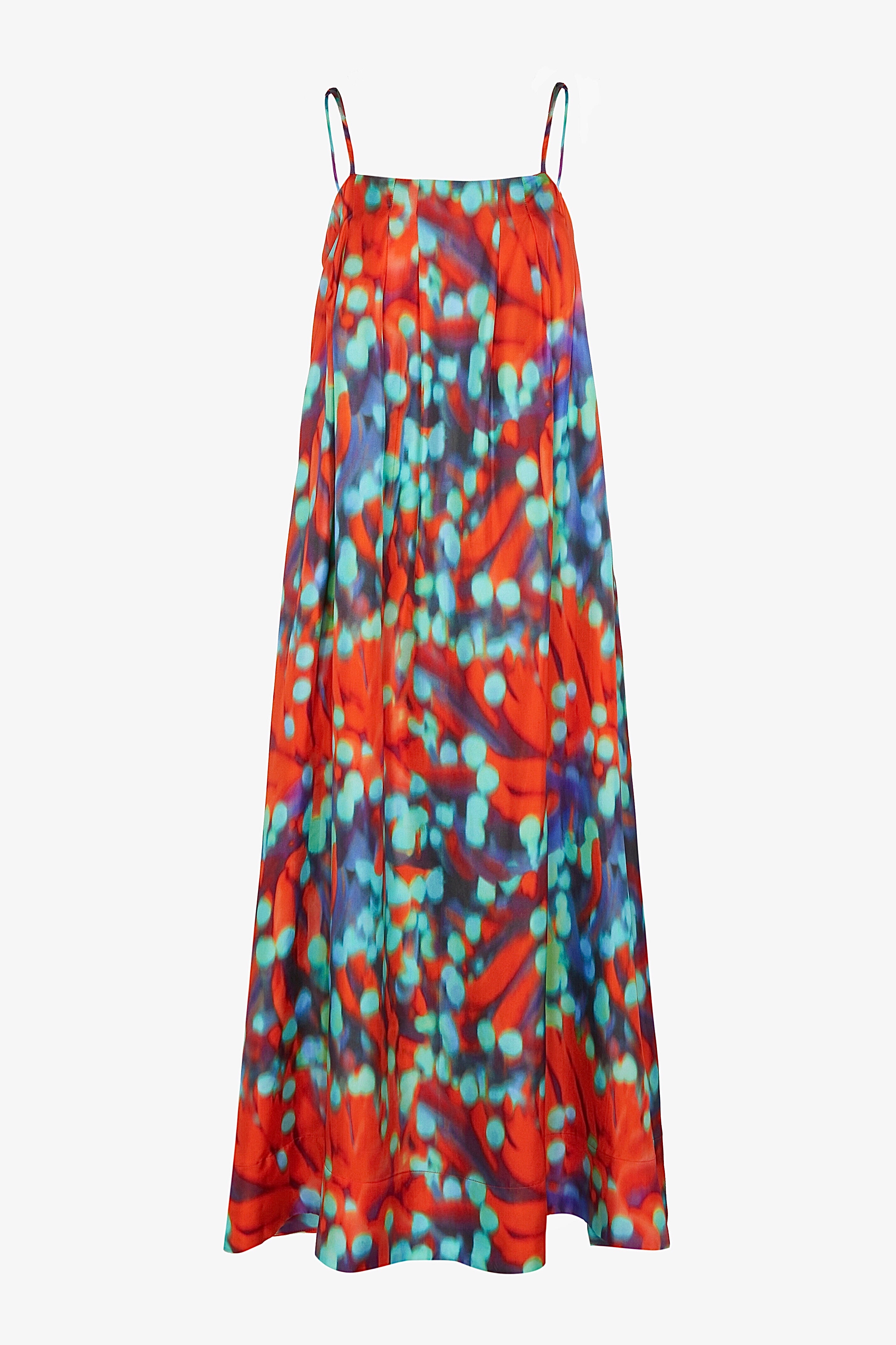 Heather Dress Wobble Print Silk Twill