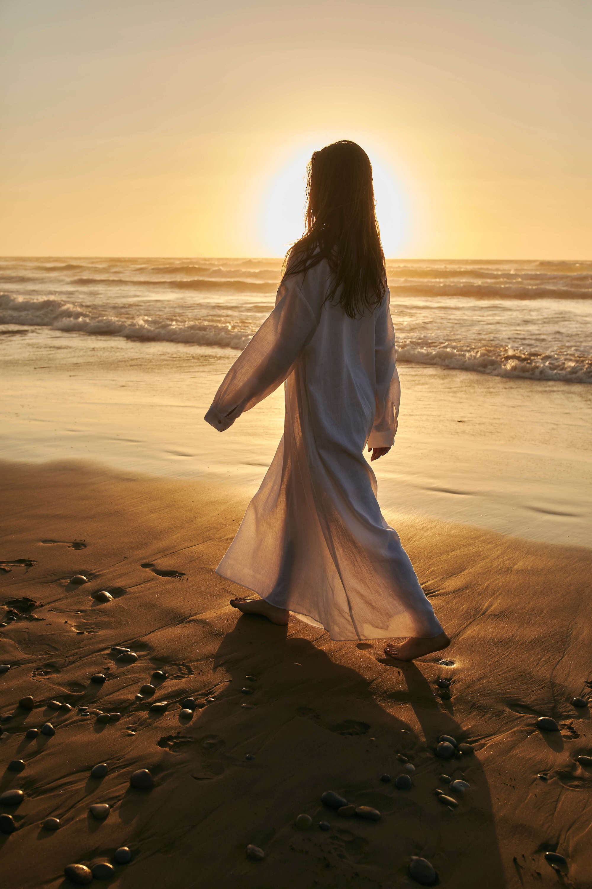 Lisbon Shirt Dress White Organic Linen