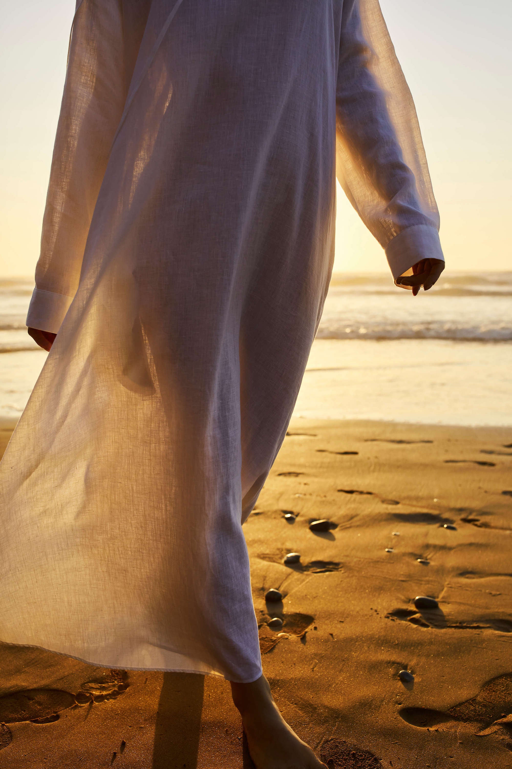 Lisbon Shirt Dress White Organic Linen