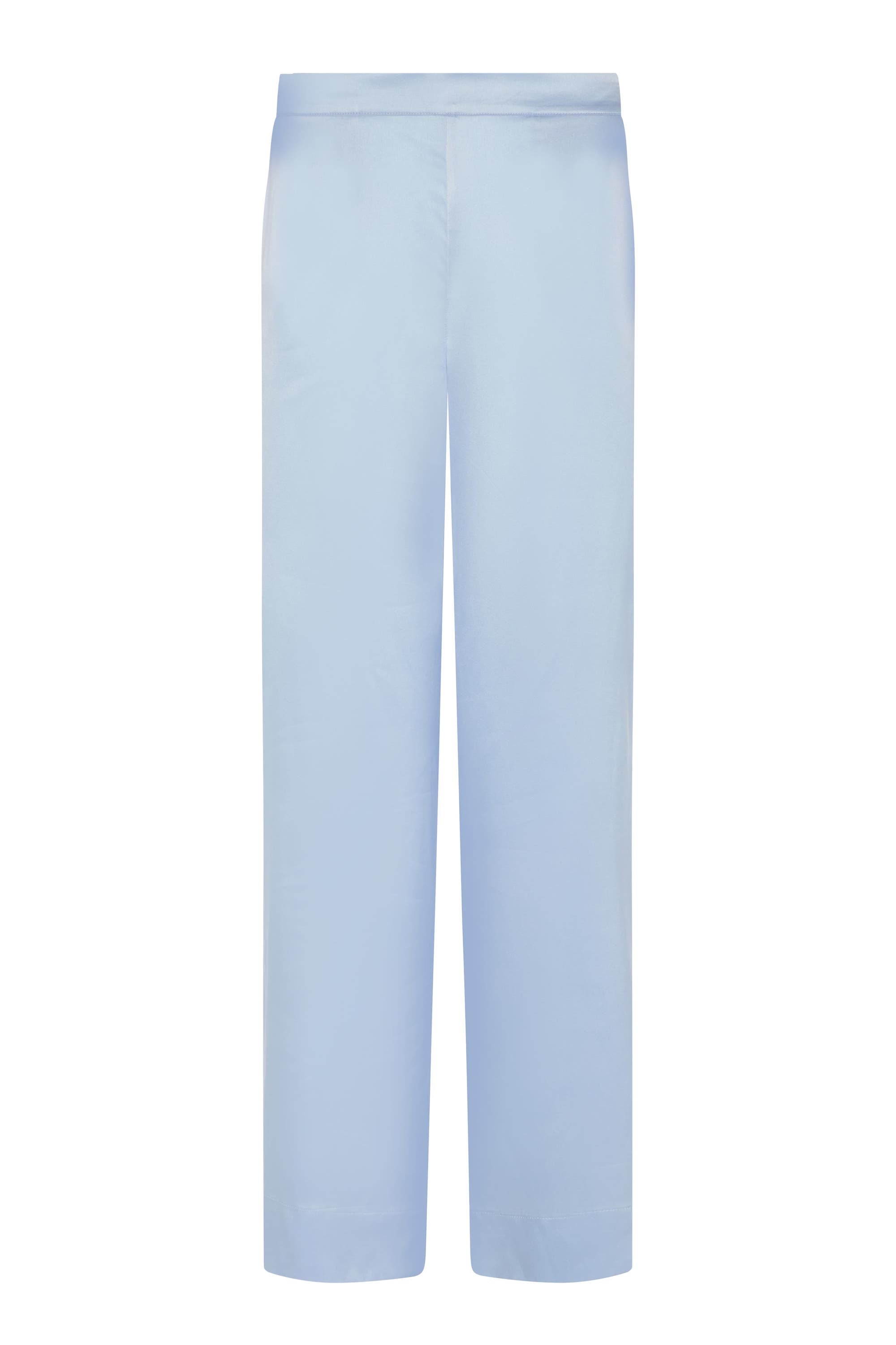 London Pyjama Bottom Sky Blue Silk Charmeuse