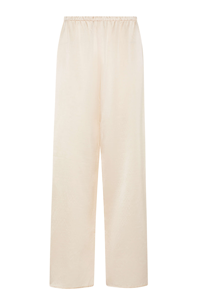 Austin Trouser Ivory Silk Wool