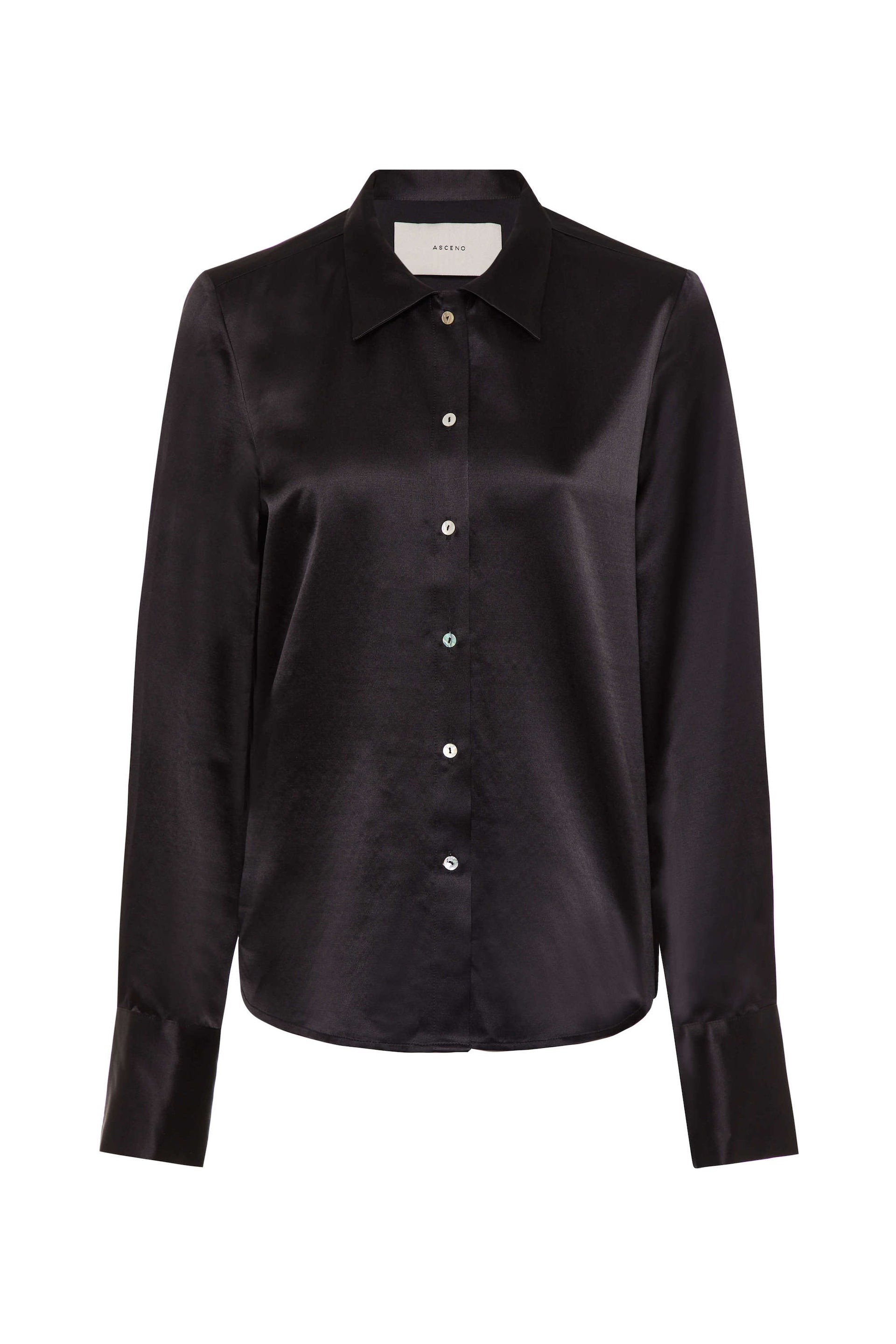 Rylie Shirt Black Silk Wool