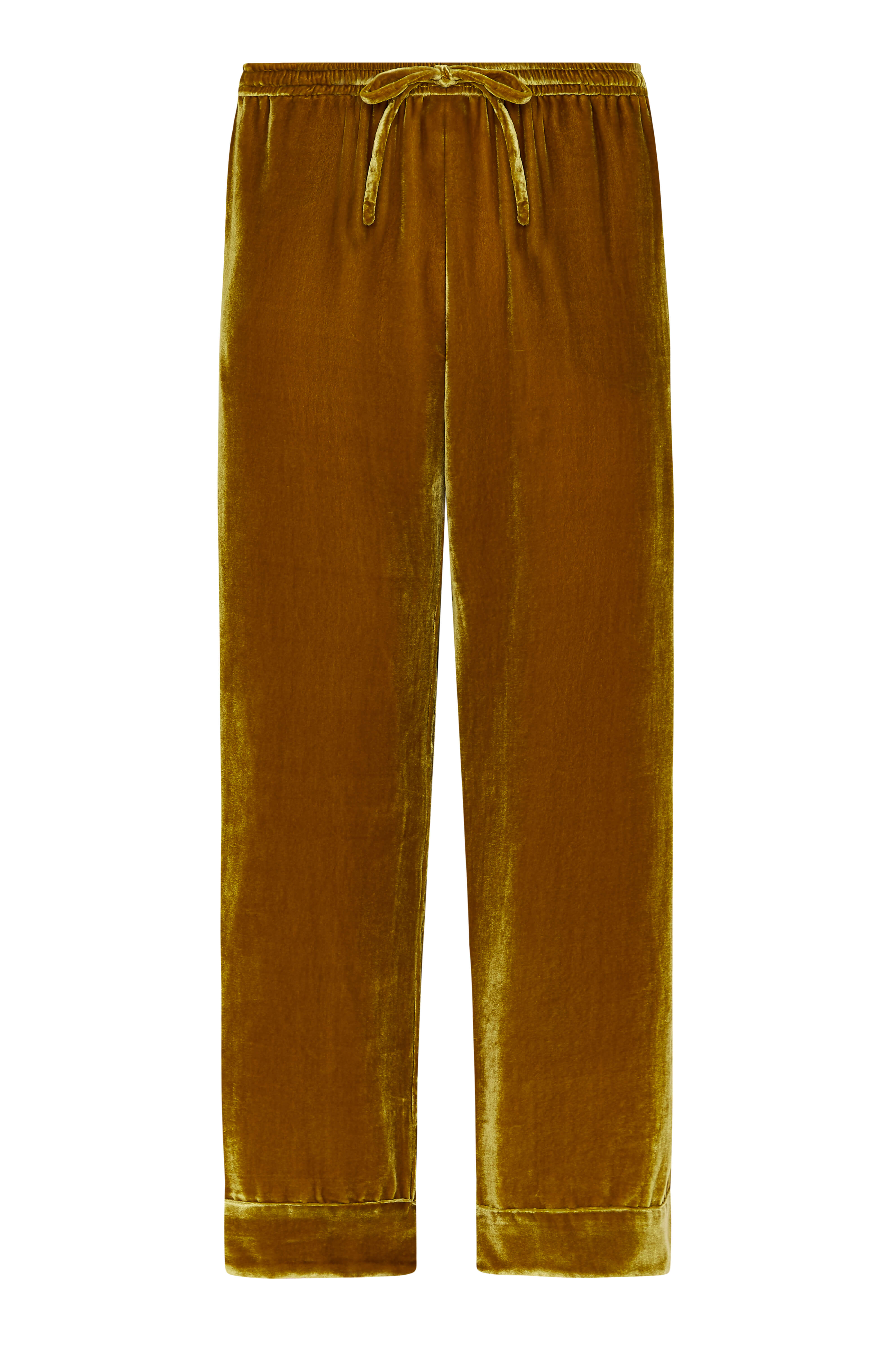 Old Gold Straight Cotton Silk Pant with Pockets – Mera Rang