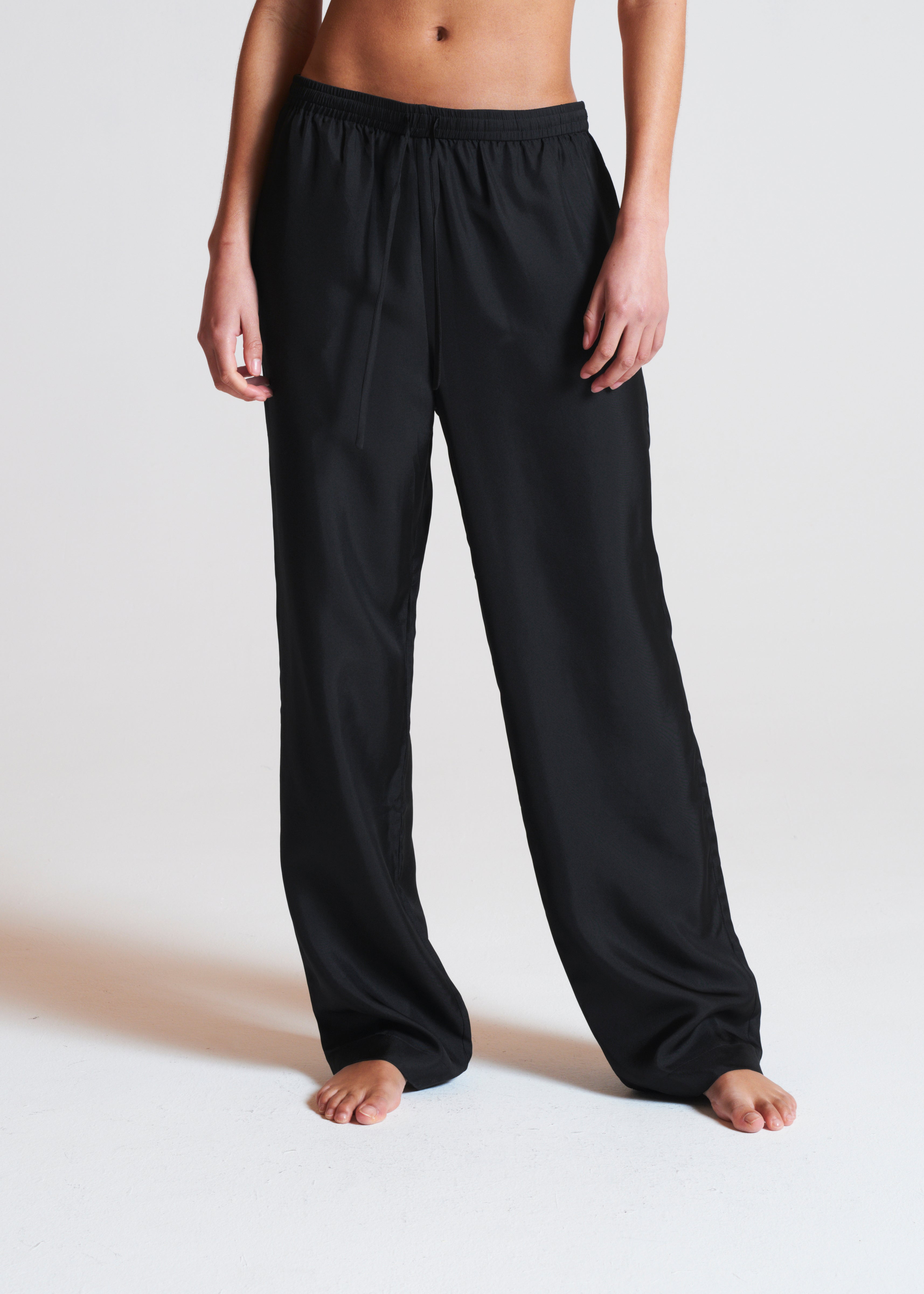 Aurelia Trouser Black Silk Twill