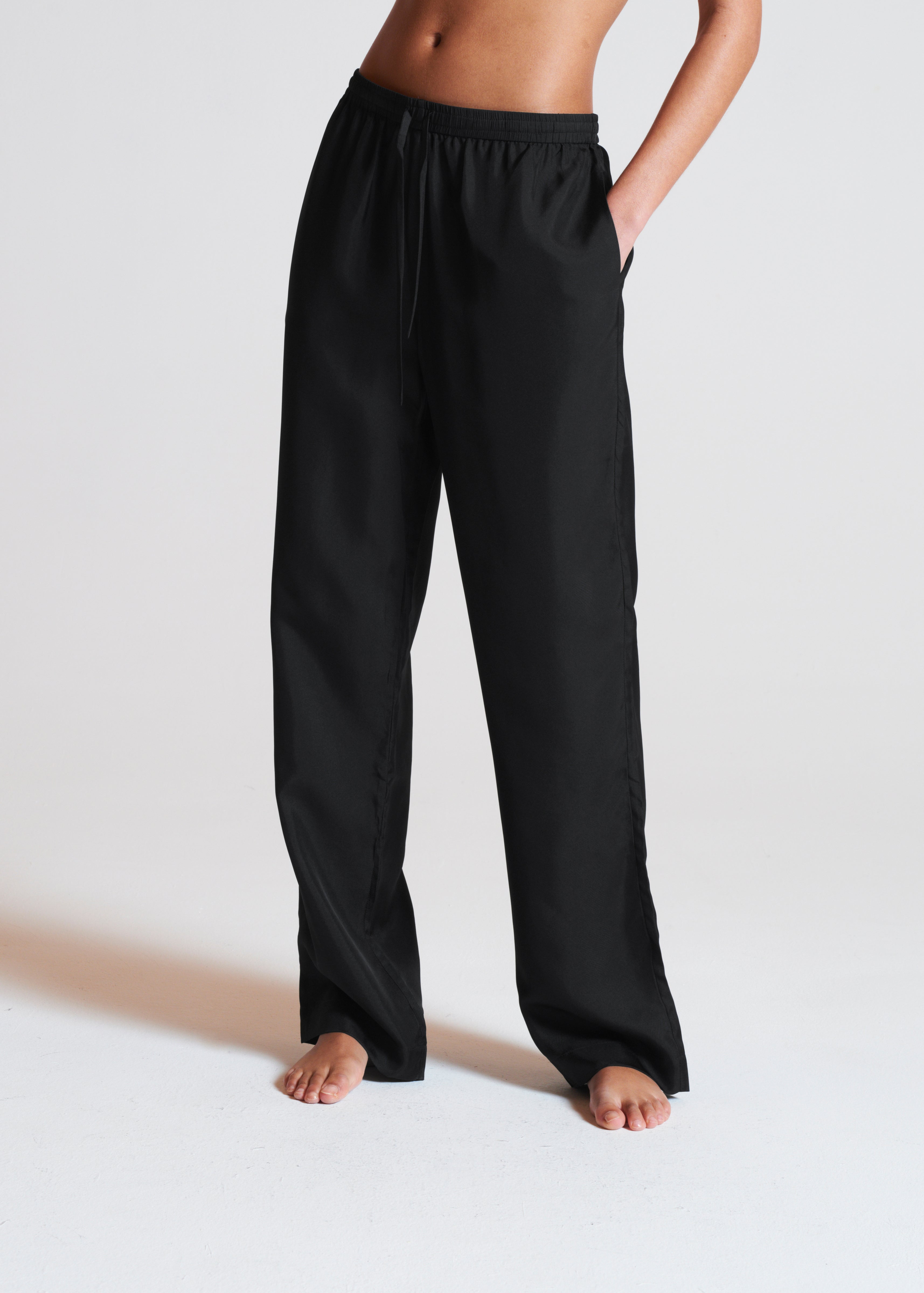 Aurelia Trouser Black Silk Twill