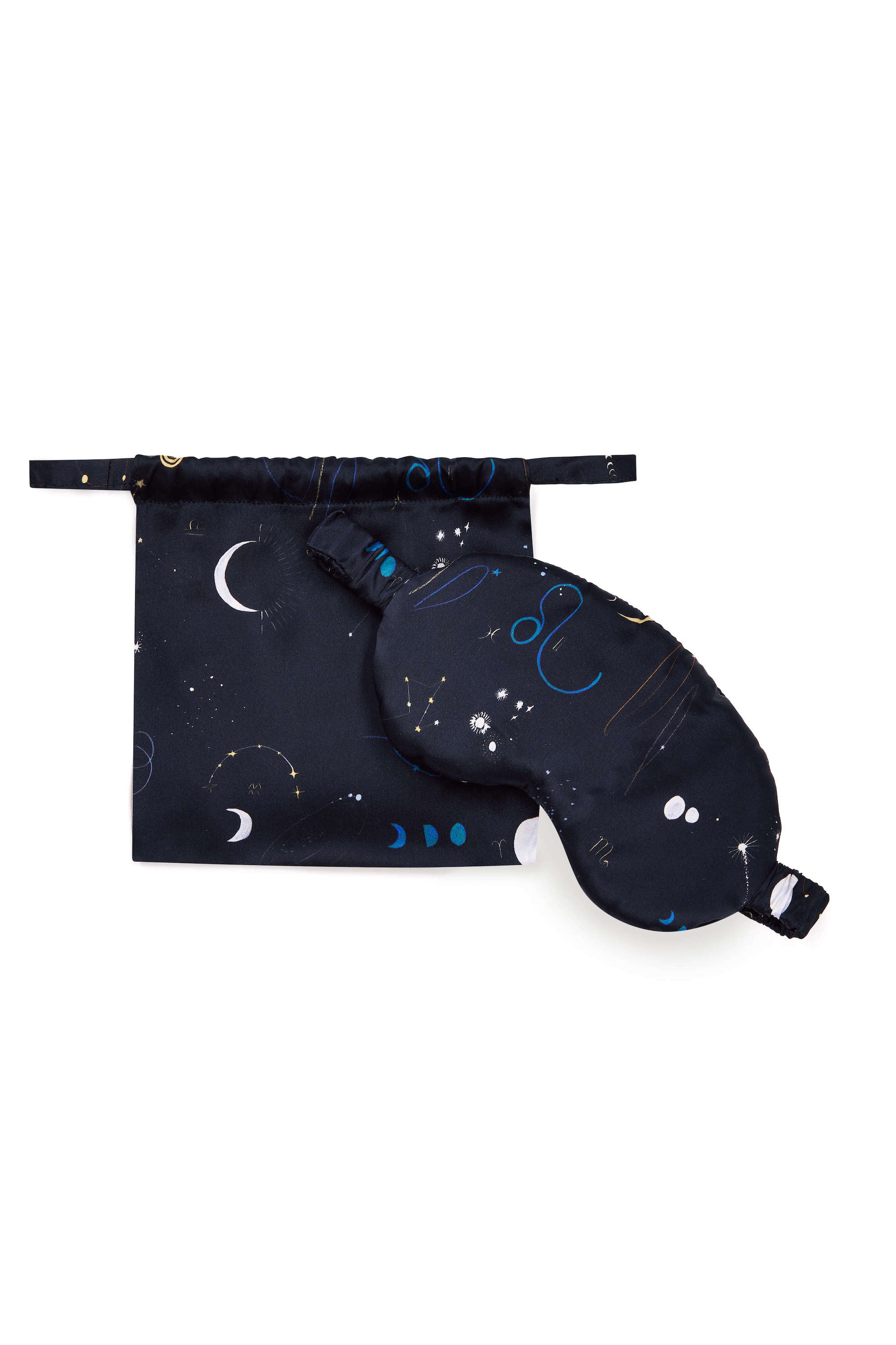 London Eye Mask Celestial Noir Silk Charmeuse