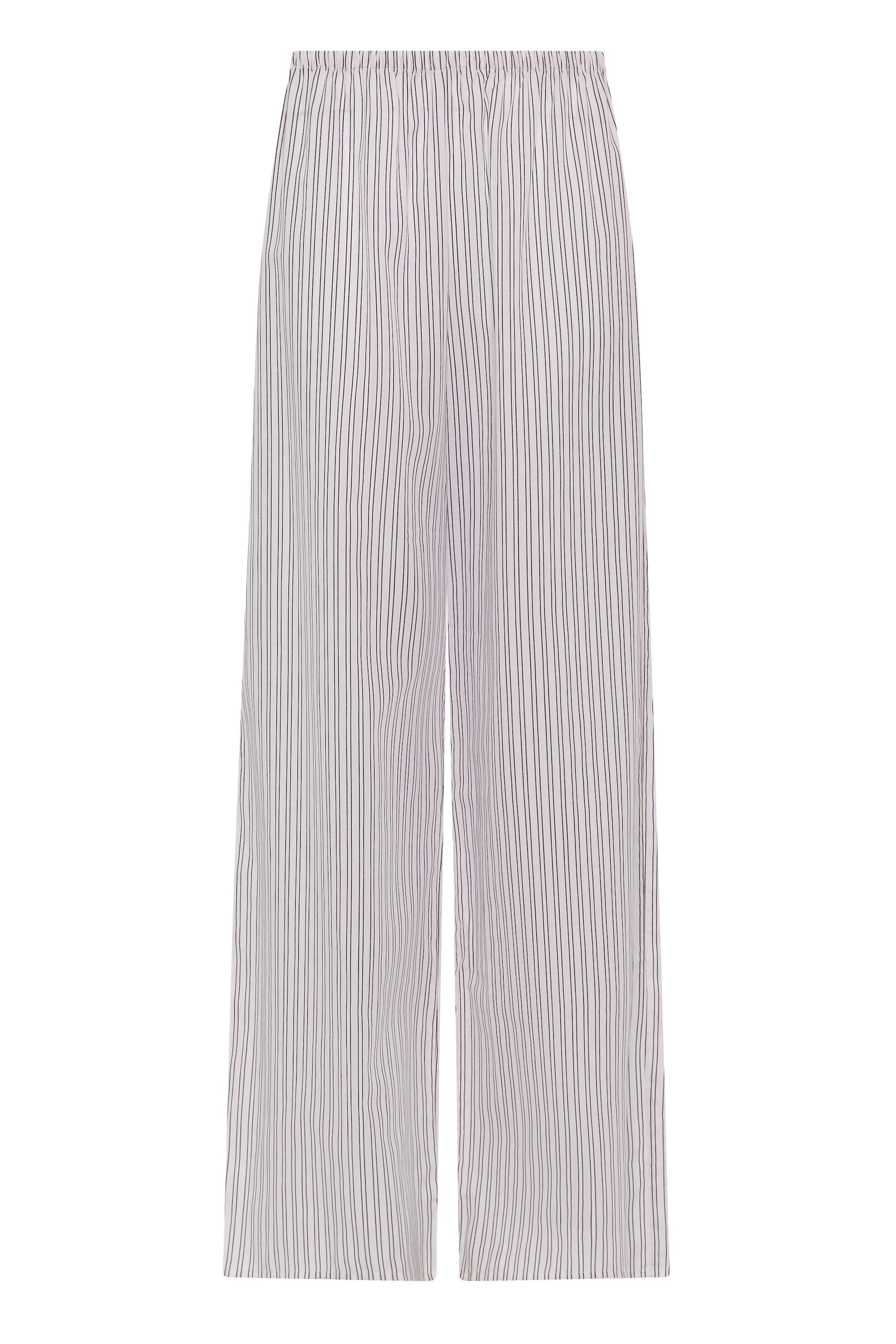 Austin Trouser White Charcoal Stripe Cotton Viscose