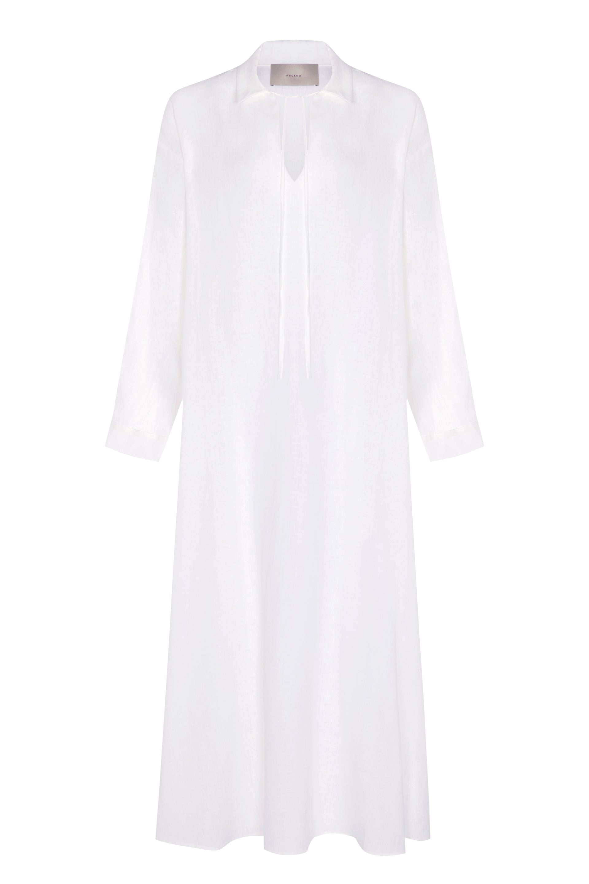 Lisbon Shirt Dress White Organic Linen
