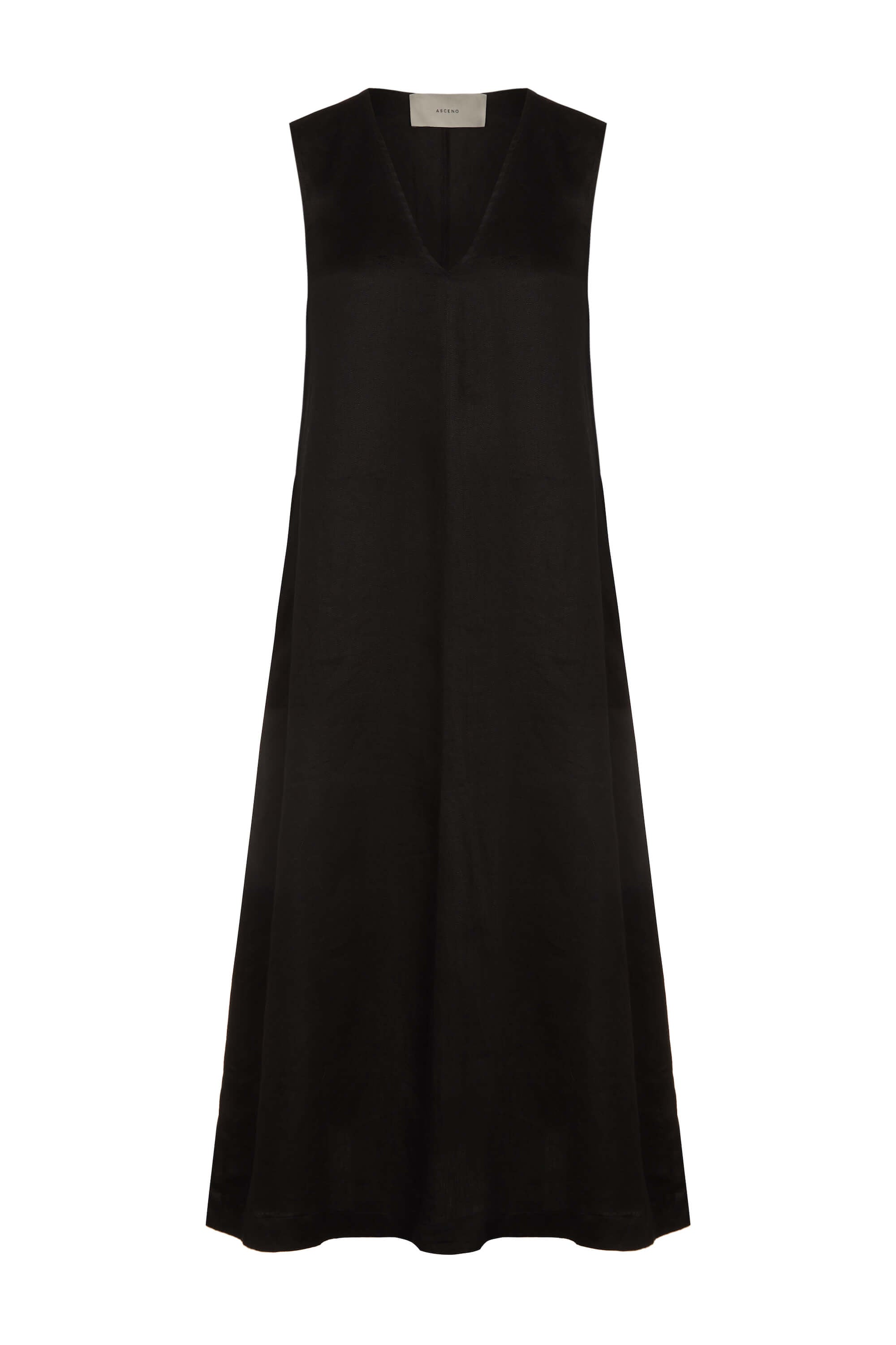 Nisha Dress Black Organic Linen