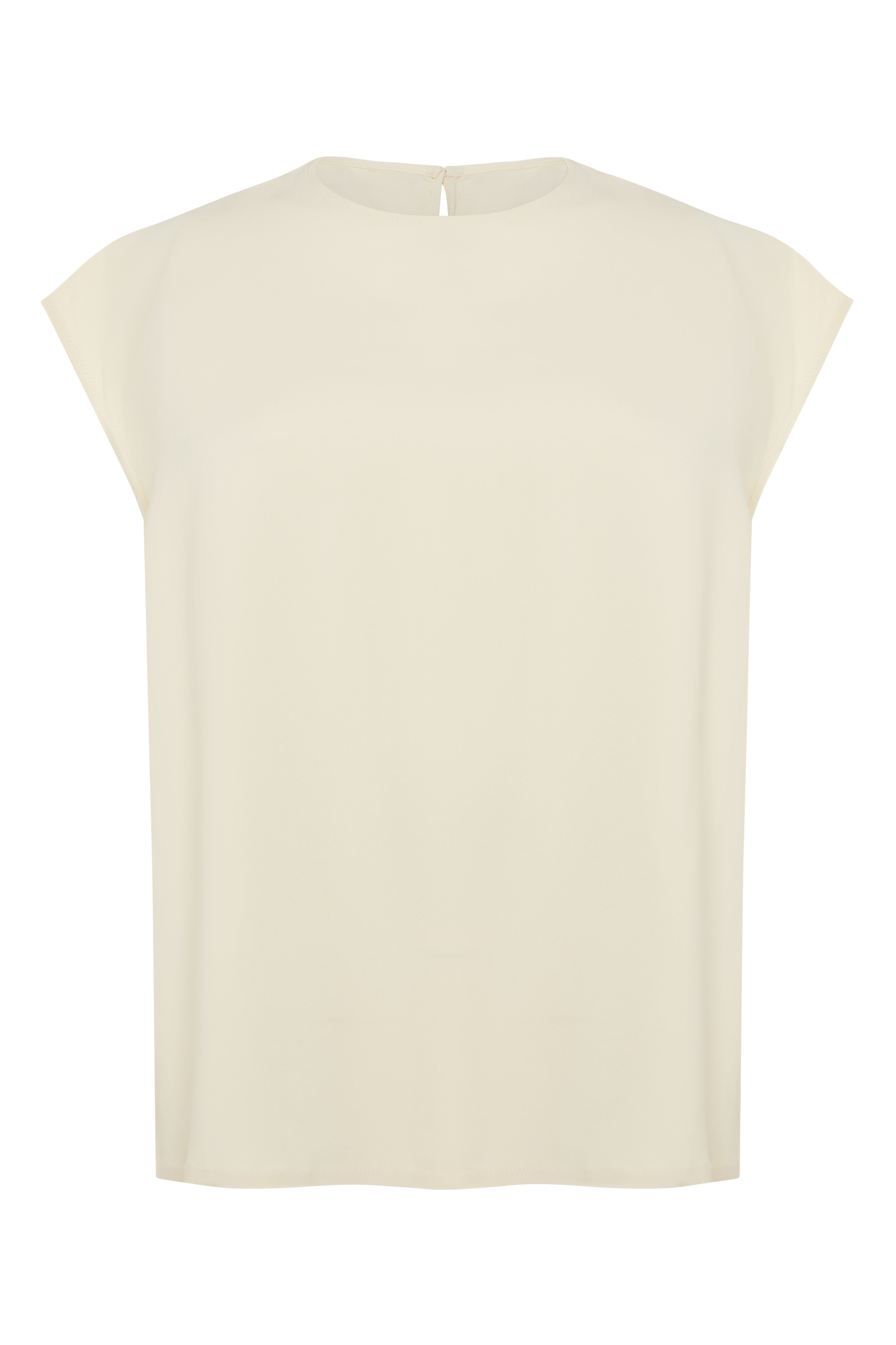 Dasha Top Ecru Viscose Crepe