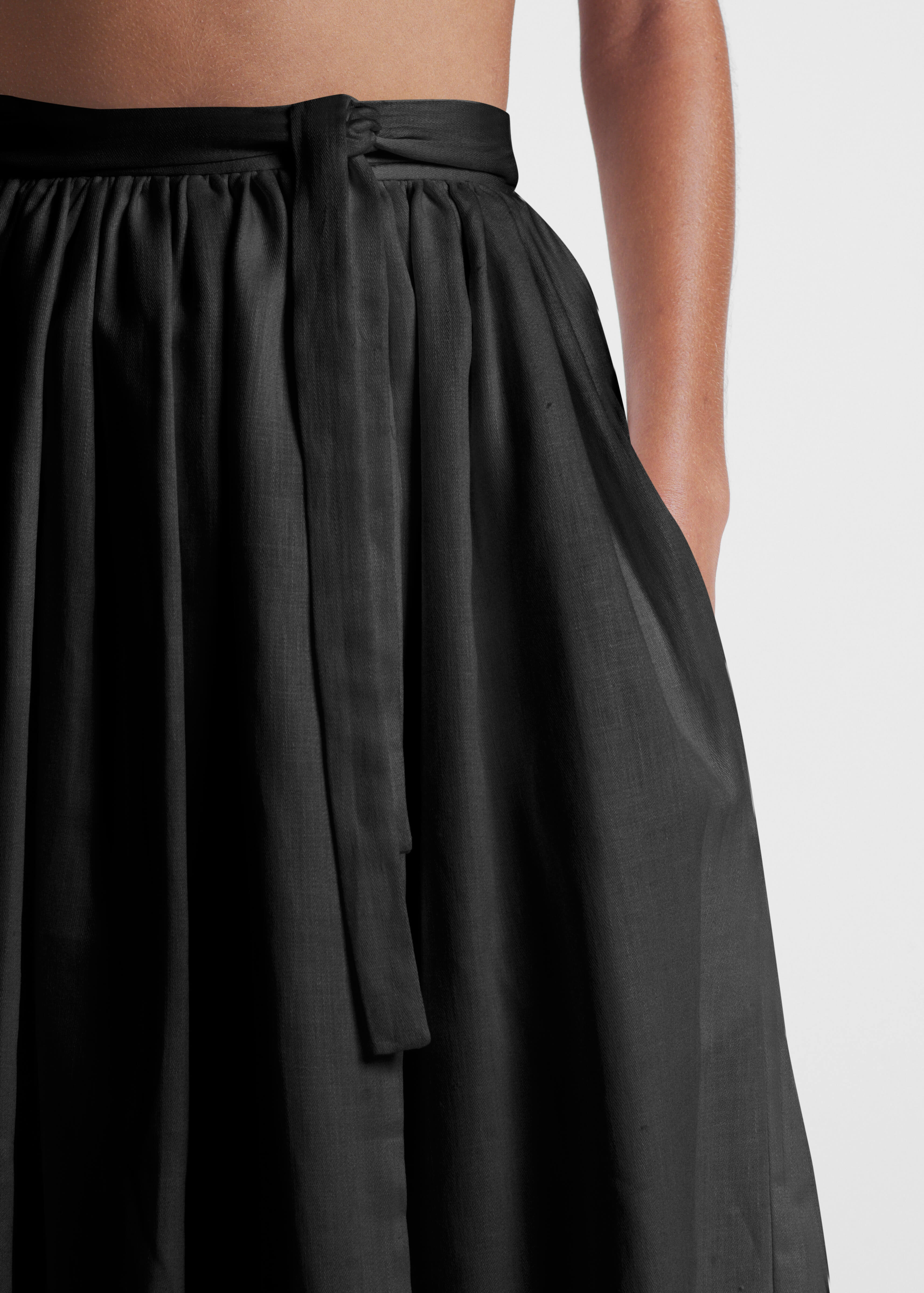 Coco Black Cotton Skirt