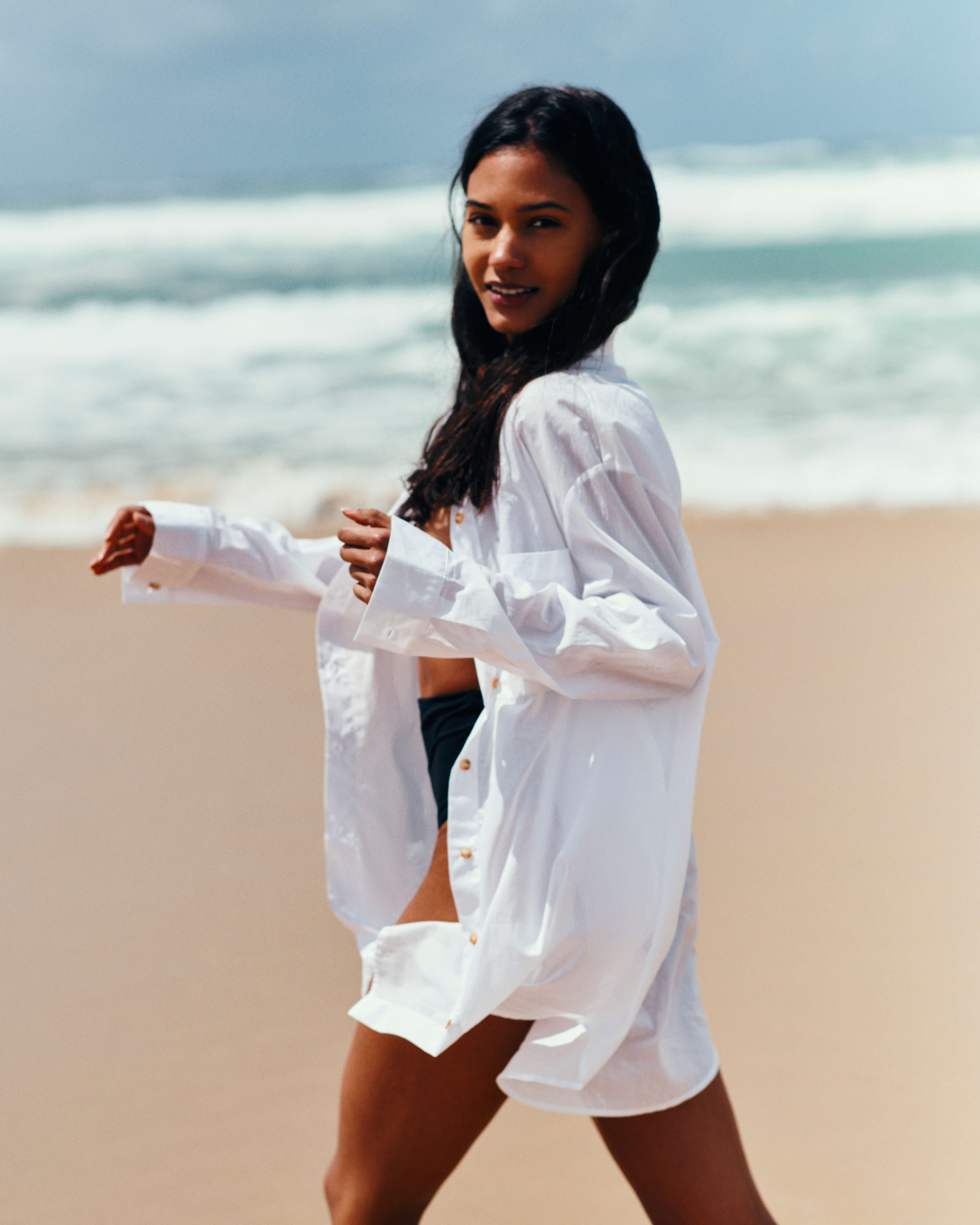 Formentera Oversized Shirt White Organic Linen